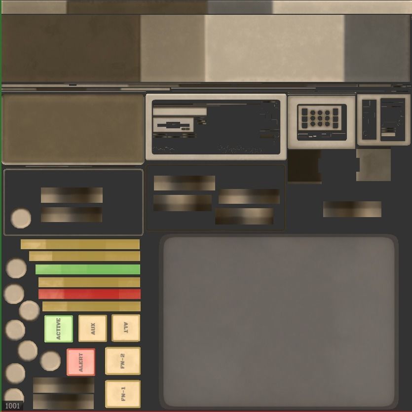 Stylized Basic Retrofuturism Console Low-poly 3D model_10