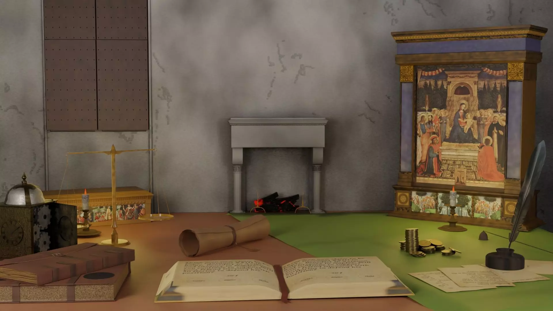 18 Game Ready 3d asset Historical Renaissance Florence  3D model_0