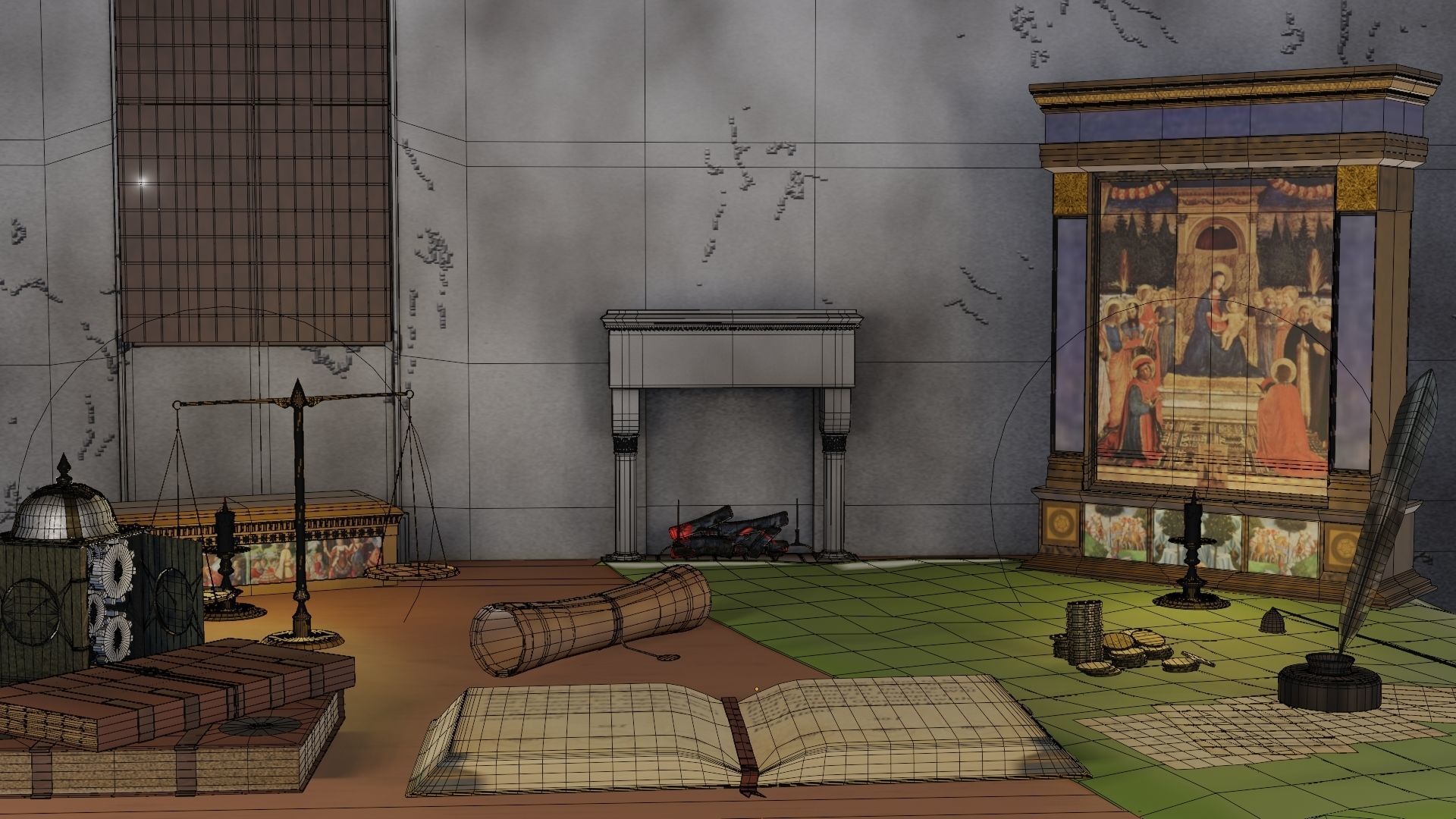 18 Game Ready 3d asset Historical Renaissance Florence  3D model_16