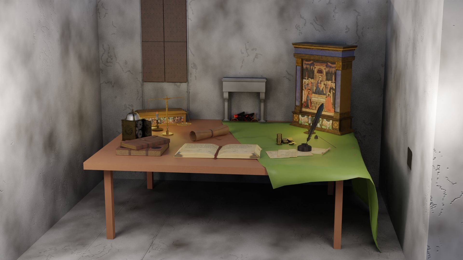 18 Game Ready 3d asset Historical Renaissance Florence  3D model_14