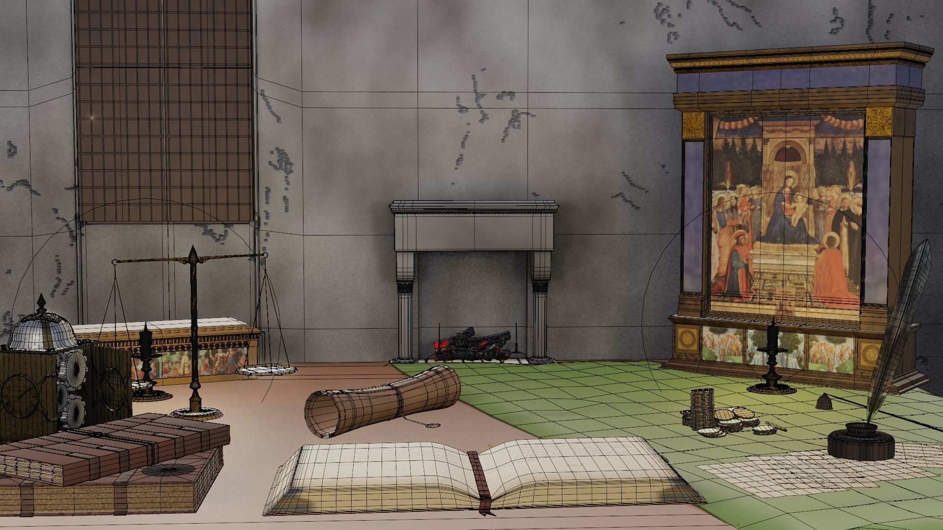 18 Game Ready 3d asset Historical Renaissance Florence  3D model_20