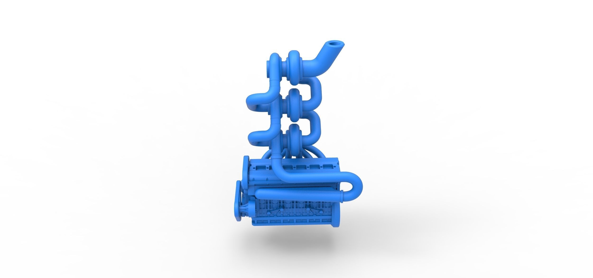 Triple Turbo straight-six engine Scale 1 to 25 3D print model_7
