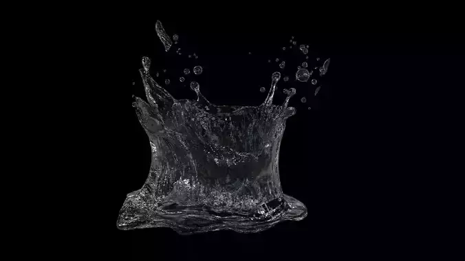 Water Splash Effect Low-poly 3D model