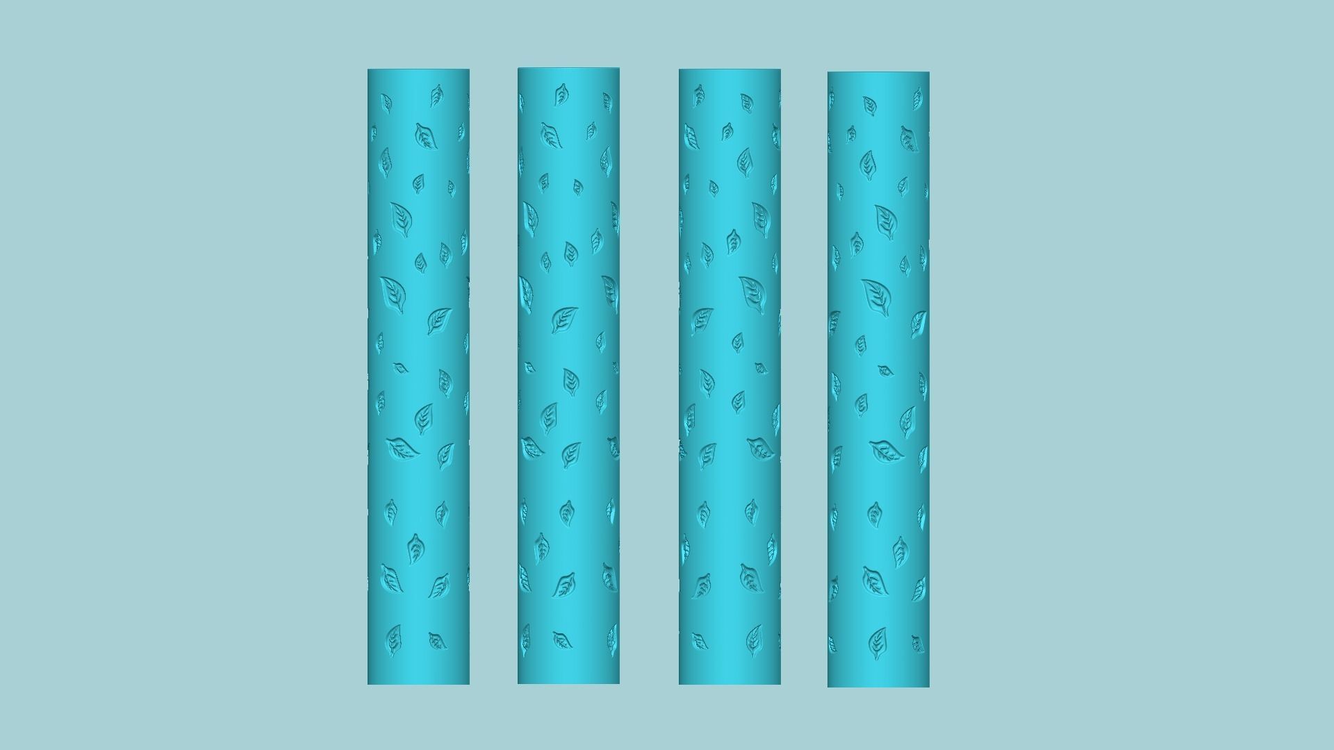 Texture Roll 06 - Leaves Negative - Decoration Maker 3D print model_9