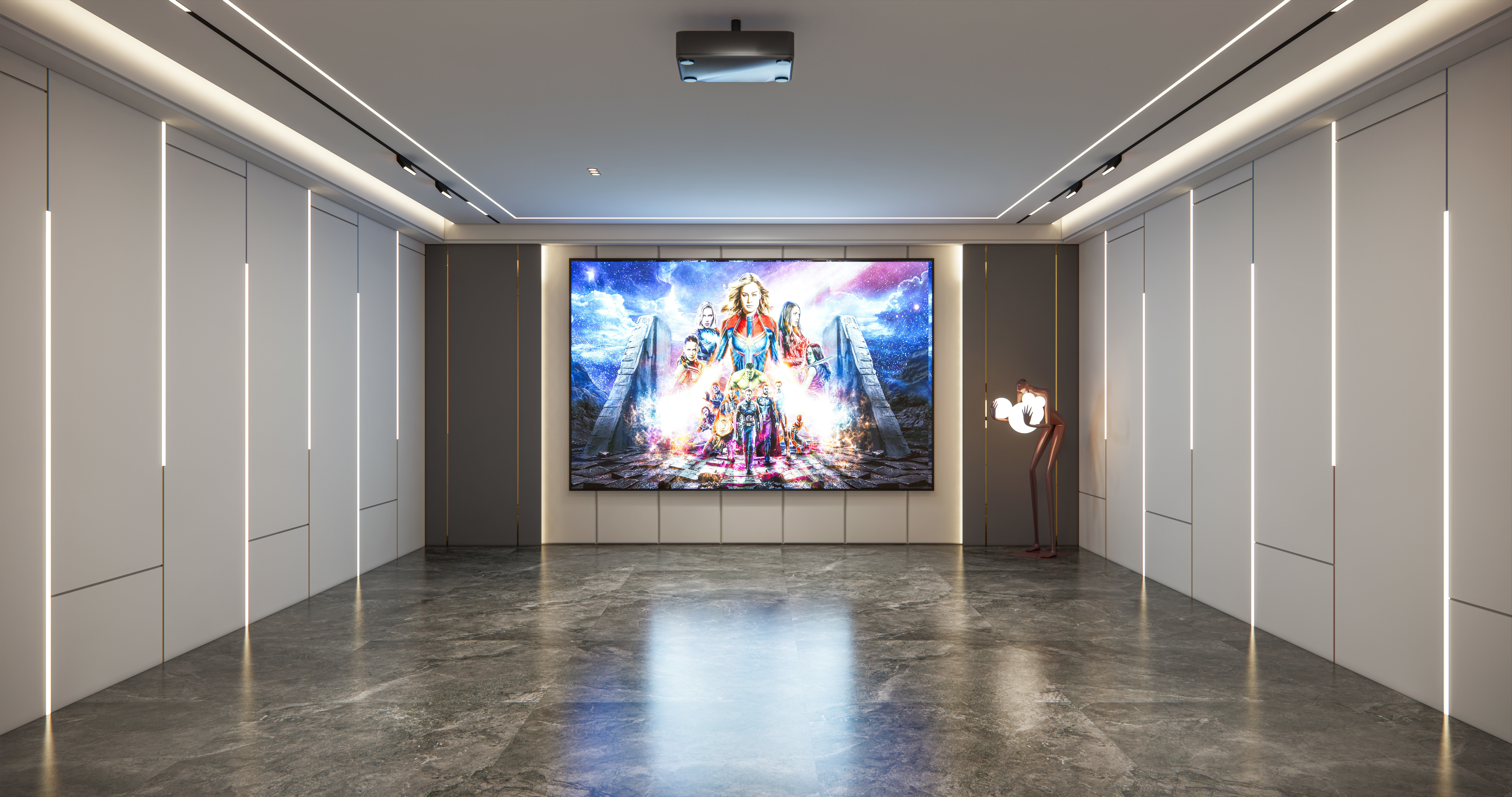 entertainment Audio Video visual room home cinema 3D model_11