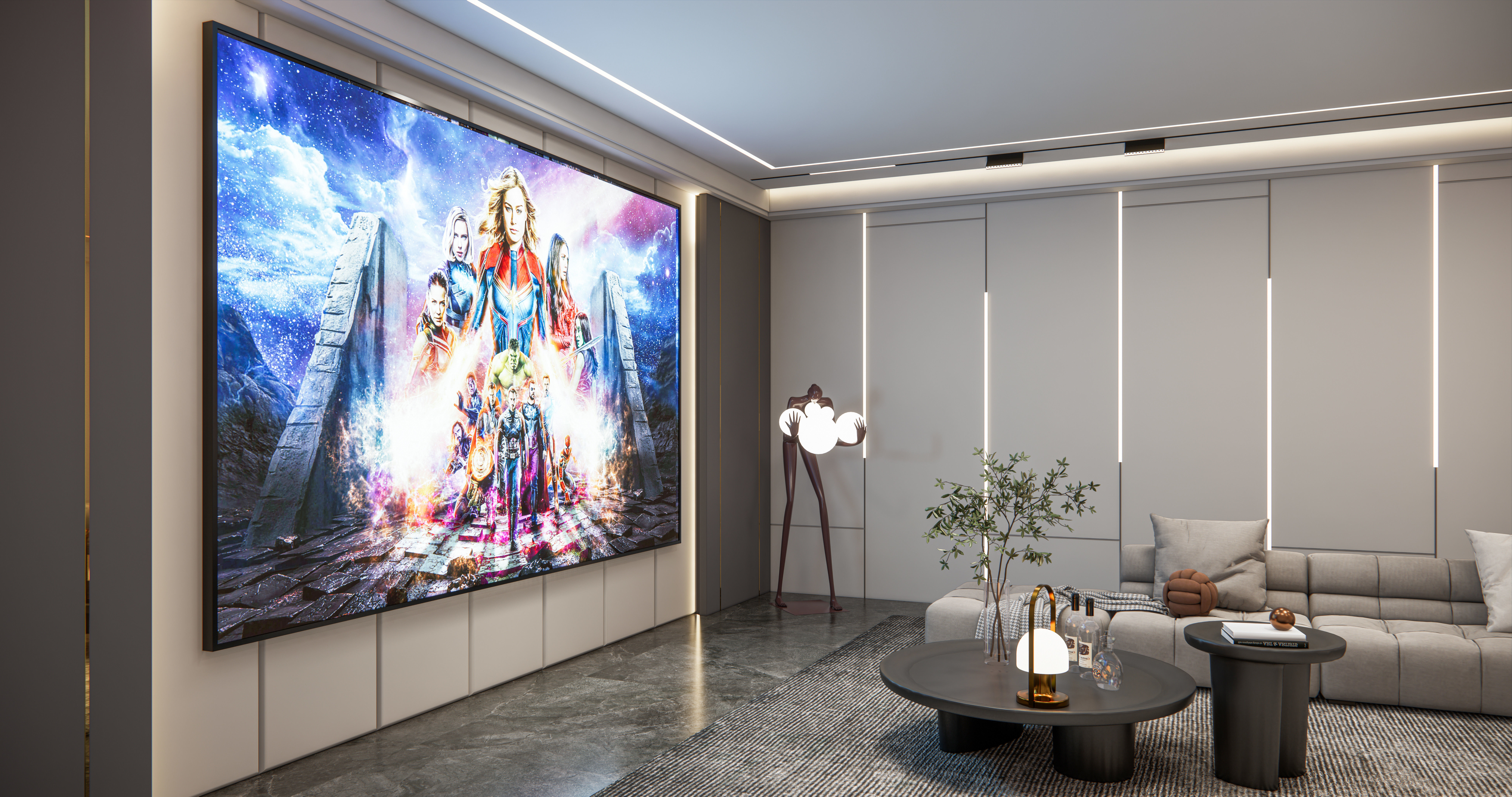 entertainment Audio Video visual room home cinema 3D model_5