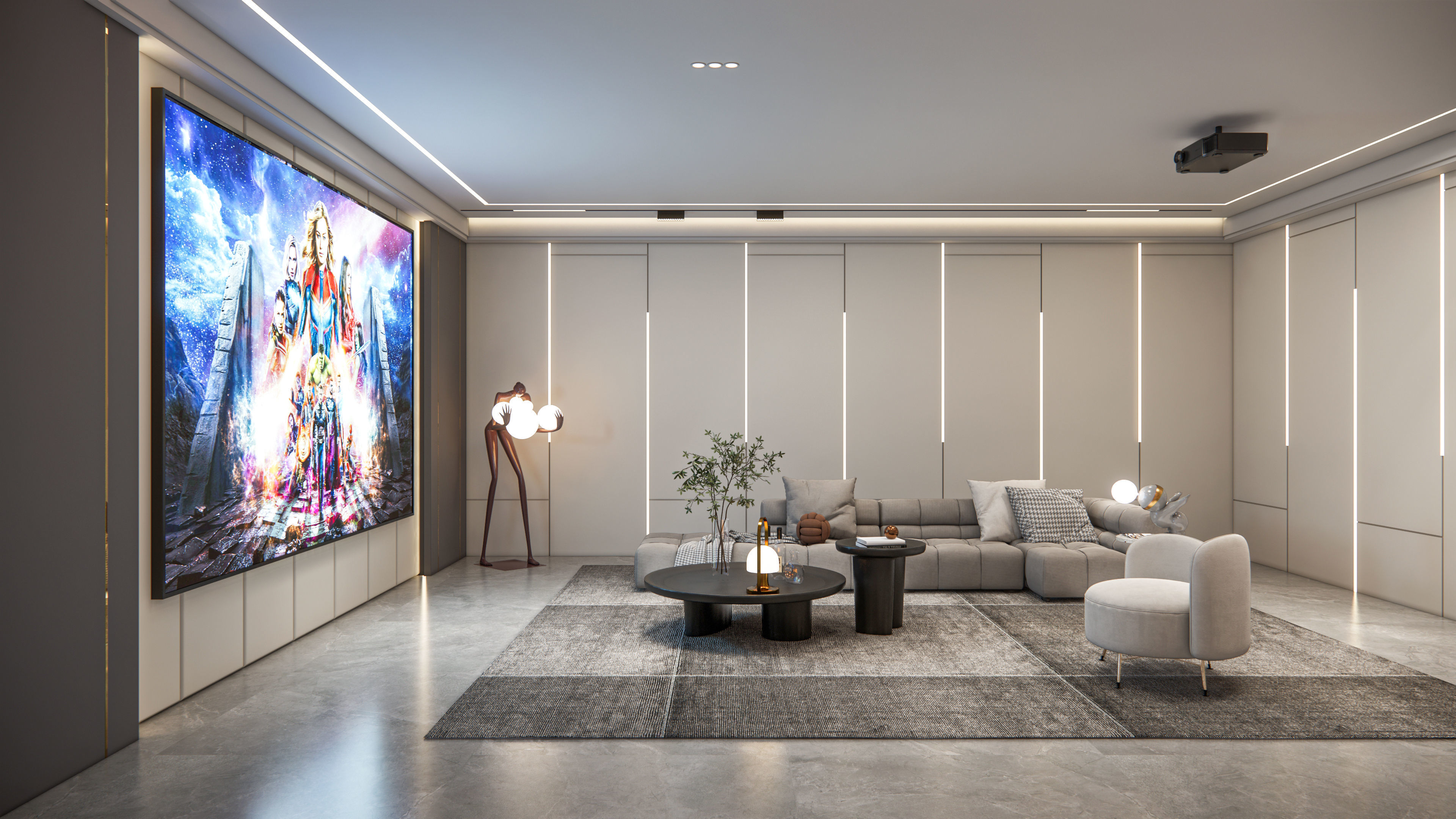 entertainment Audio Video visual room home cinema 3D model_7