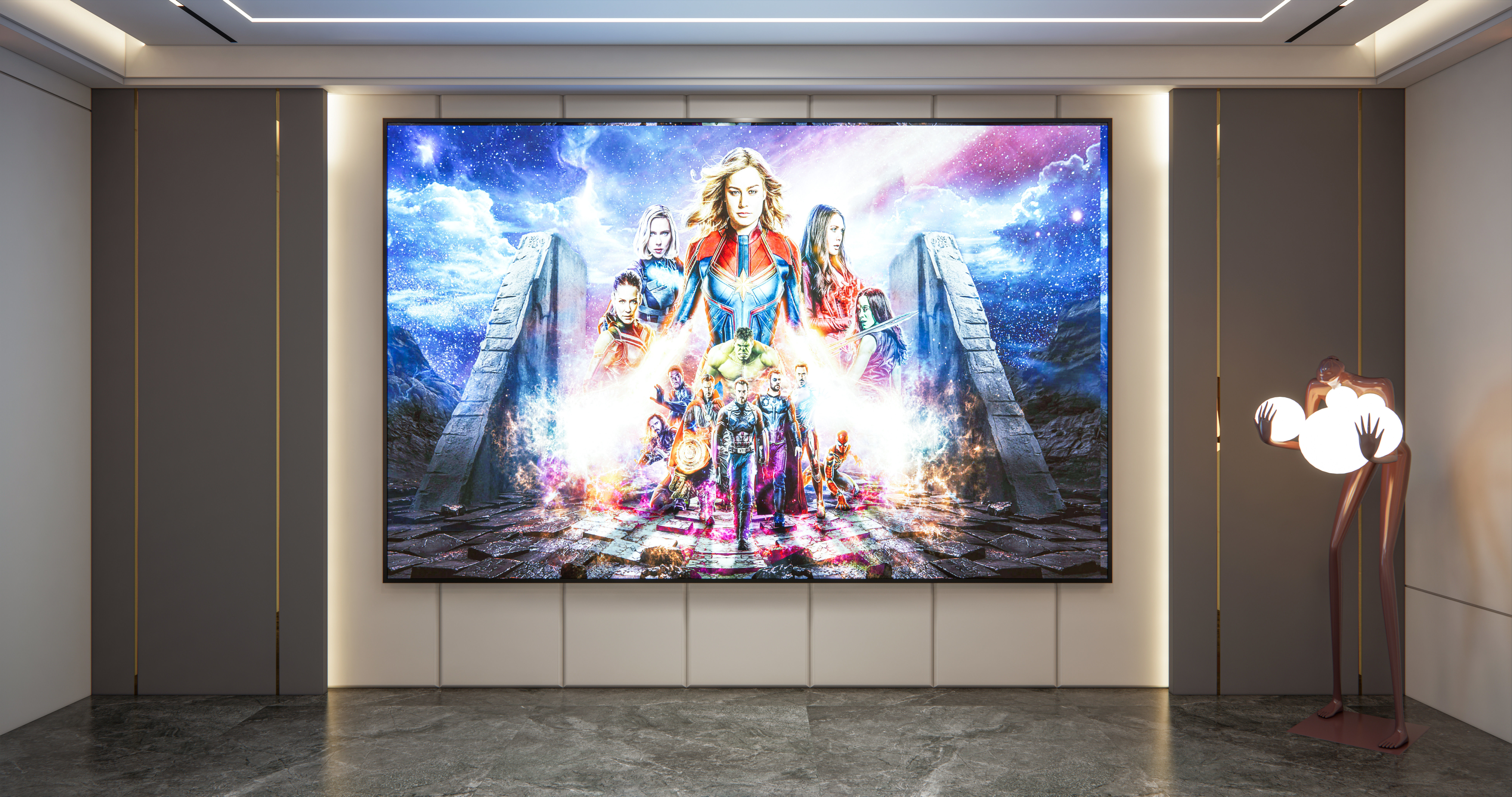 entertainment Audio Video visual room home cinema 3D model_12