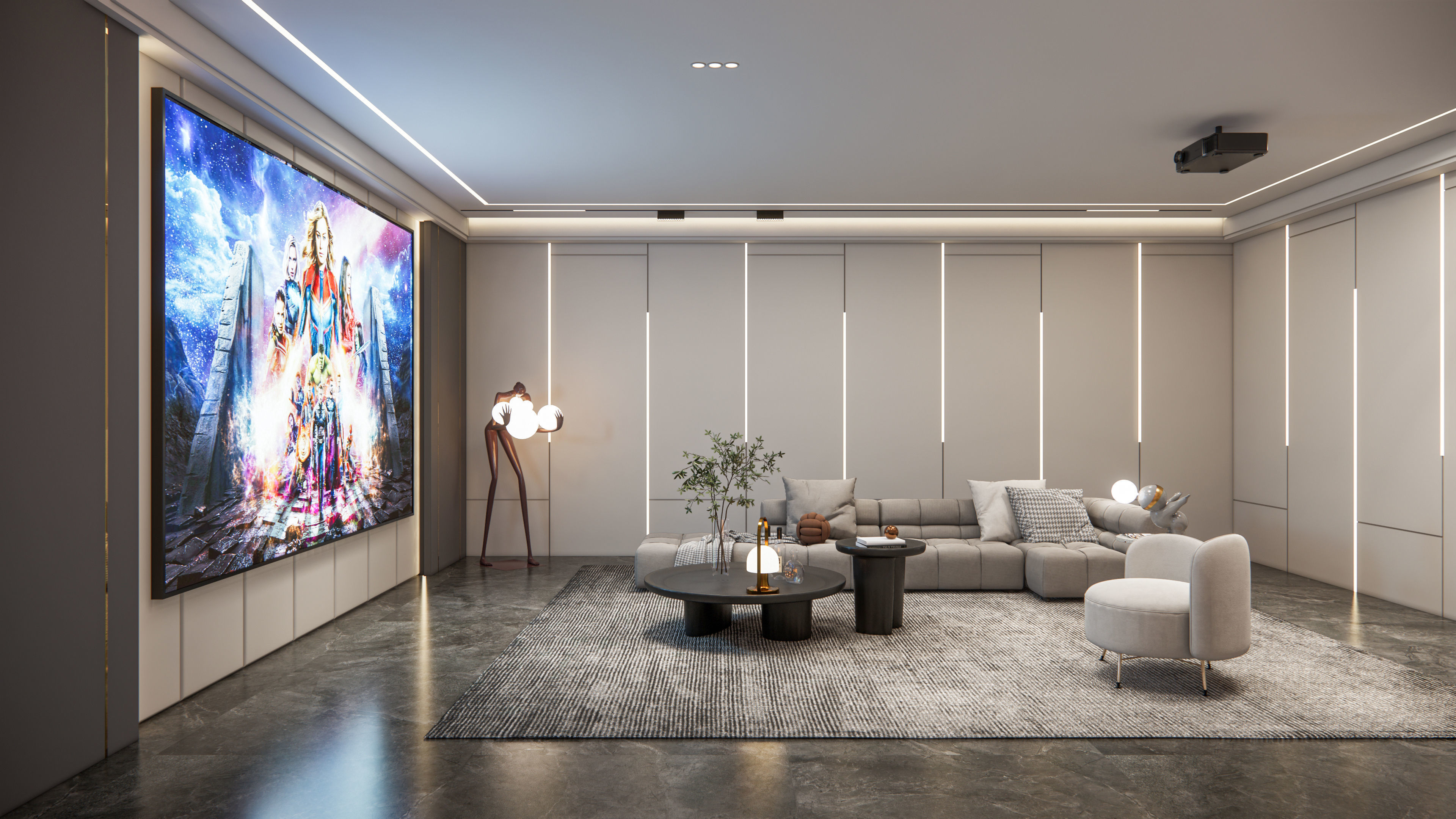 entertainment Audio Video visual room home cinema 3D model_16