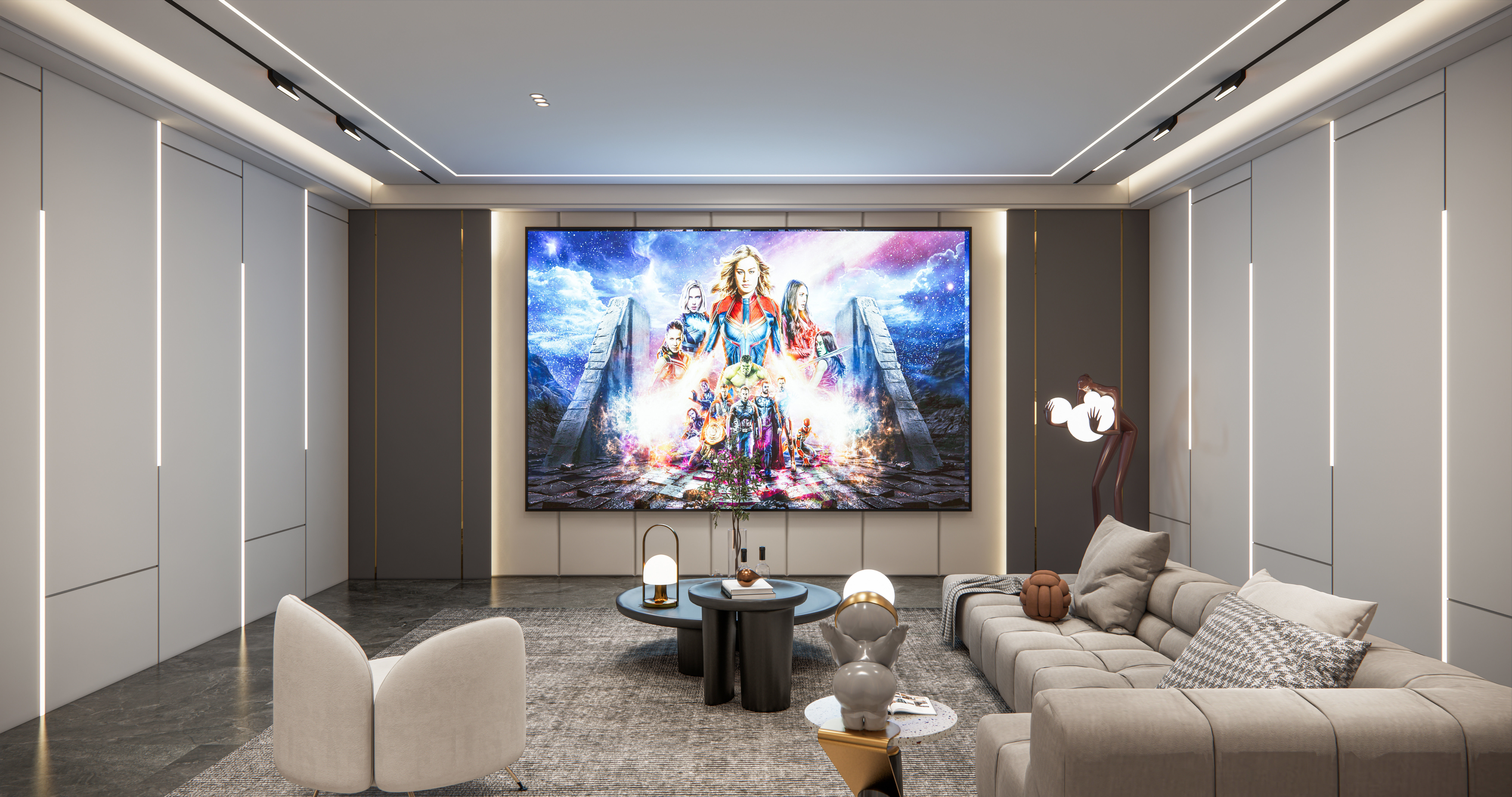 entertainment Audio Video visual room home cinema 3D model_9