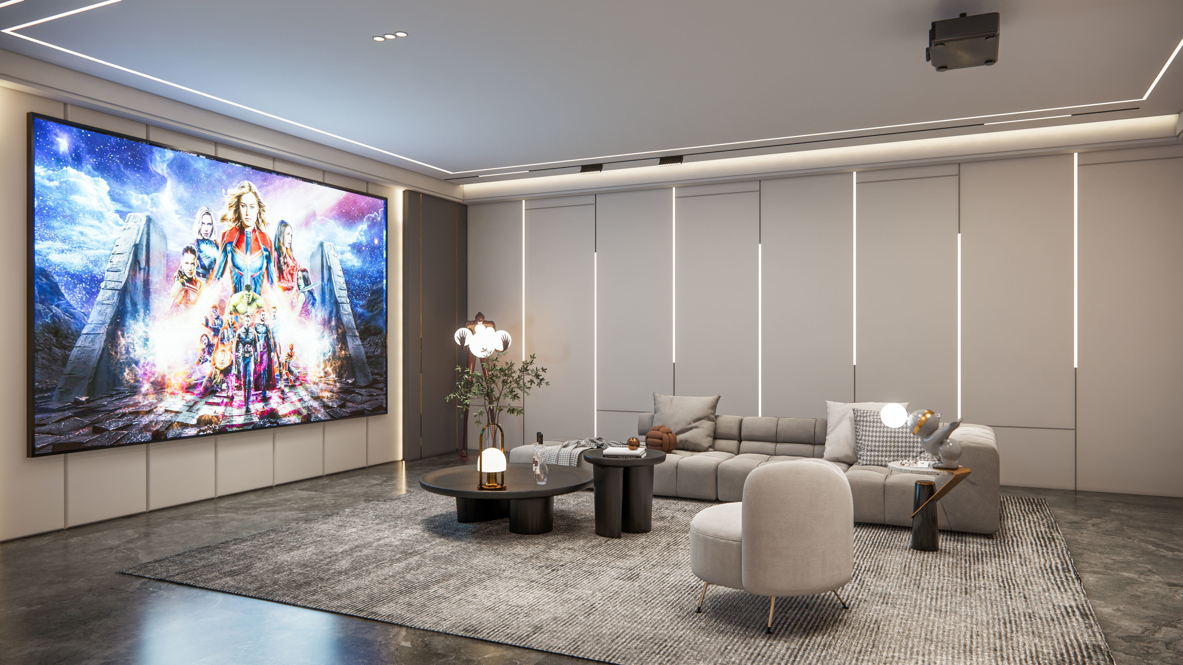 entertainment Audio Video visual room home cinema 3D model_3