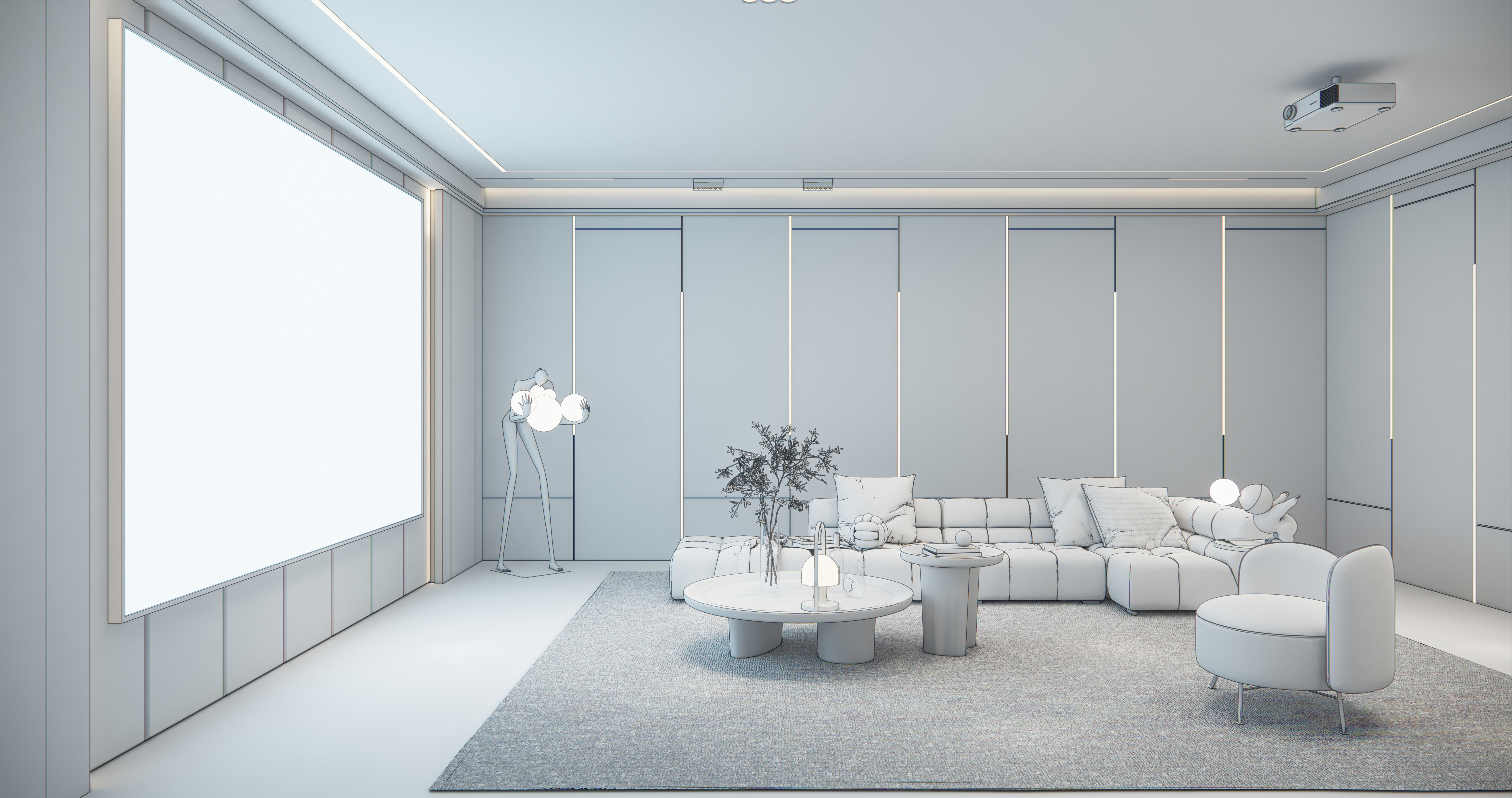 entertainment Audio Video visual room home cinema 3D model_14