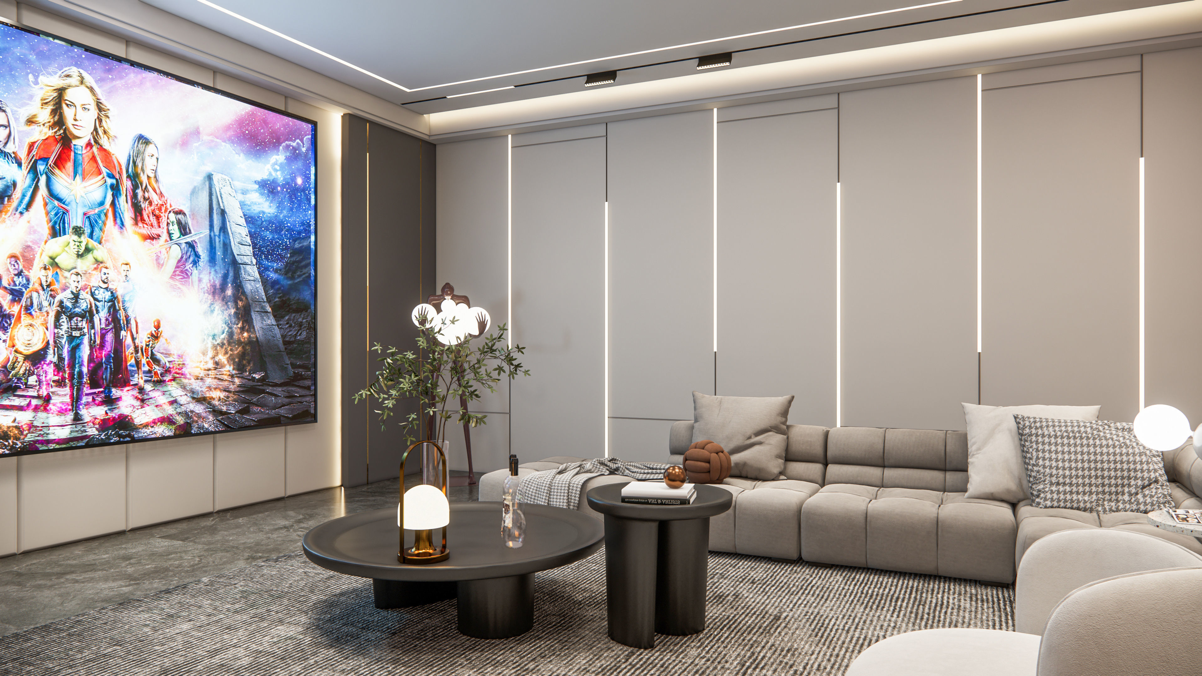 entertainment Audio Video visual room home cinema 3D model_4