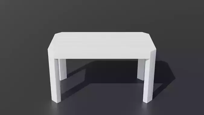 Simple Table and Chair 3D Model