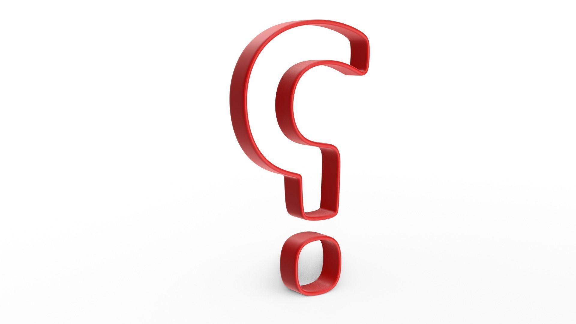 Questionmark Frame Version Low-poly 3D model_2