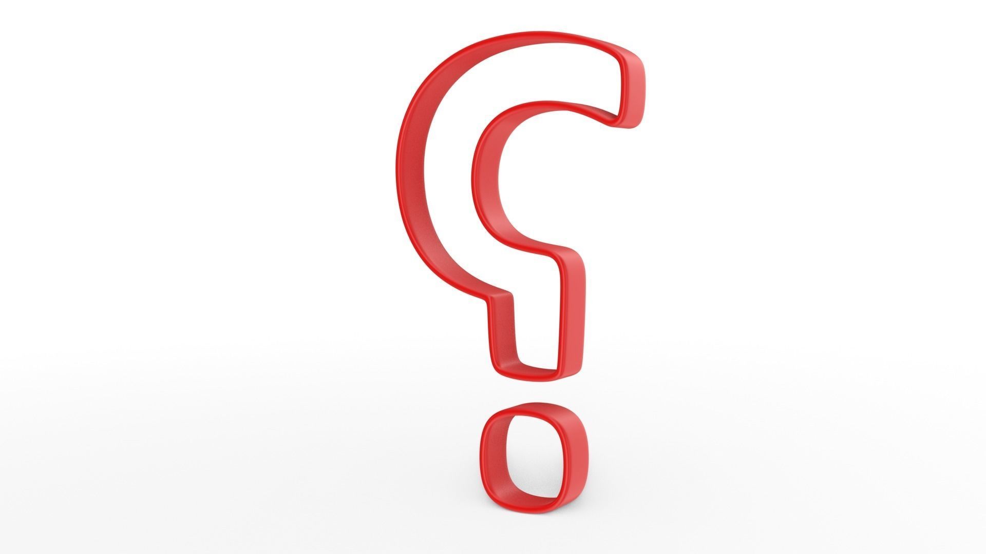 Questionmark Frame Version Low-poly 3D model_3