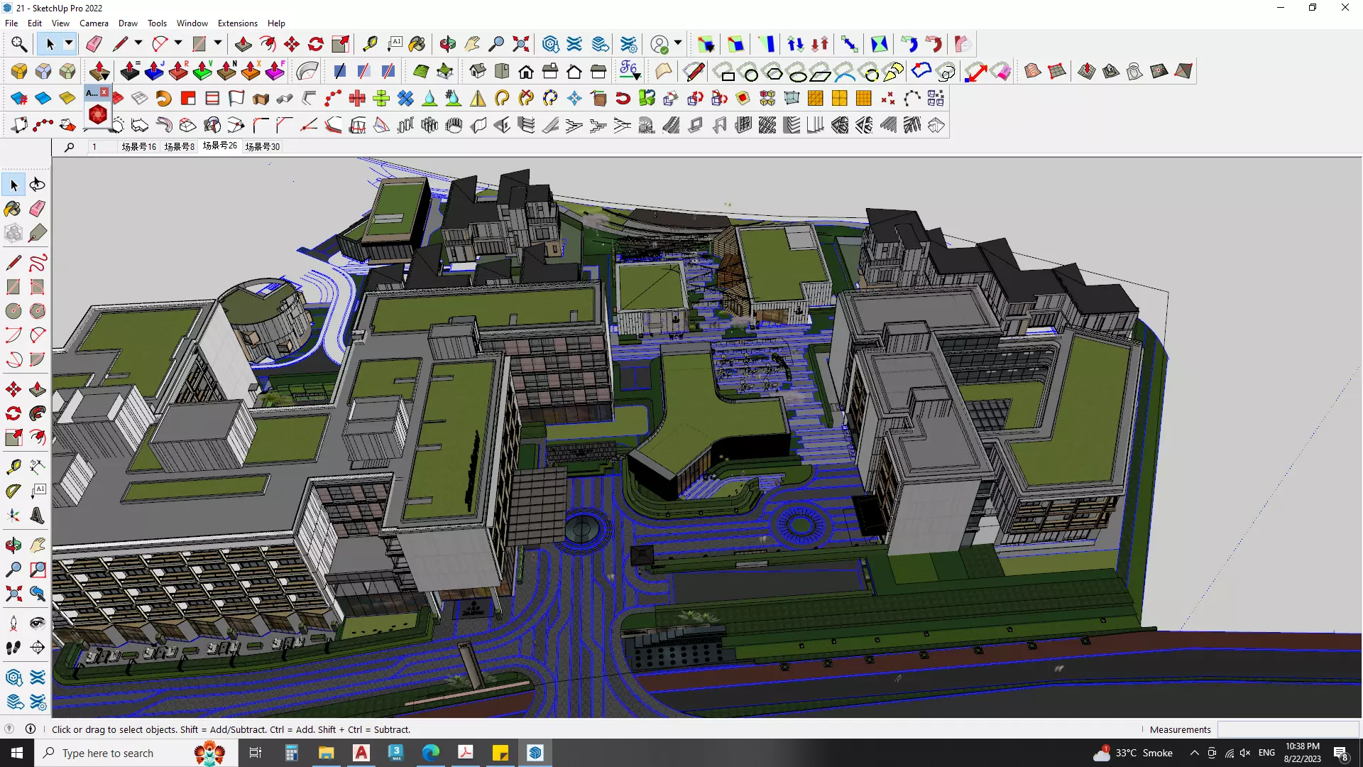 Sketchup education building 3d model 3D model_0