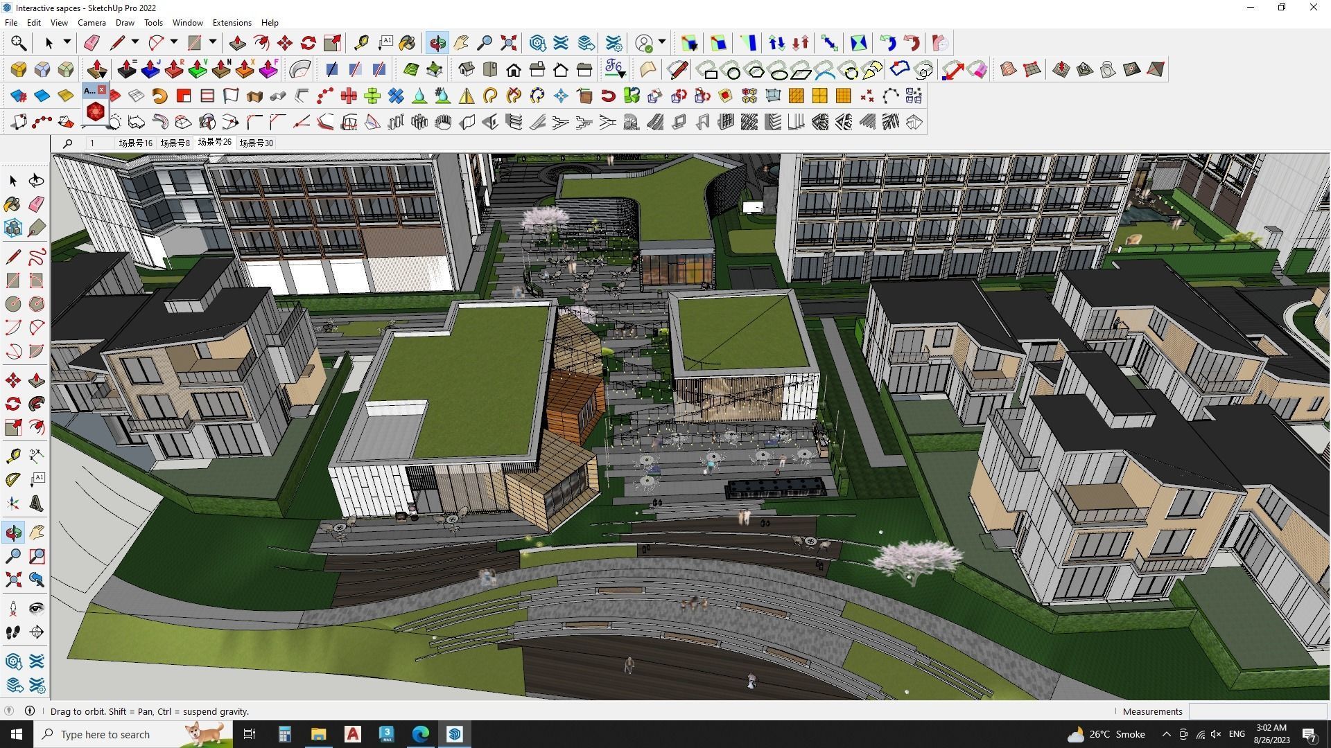 Sketchup education building 3d model 3D model_9