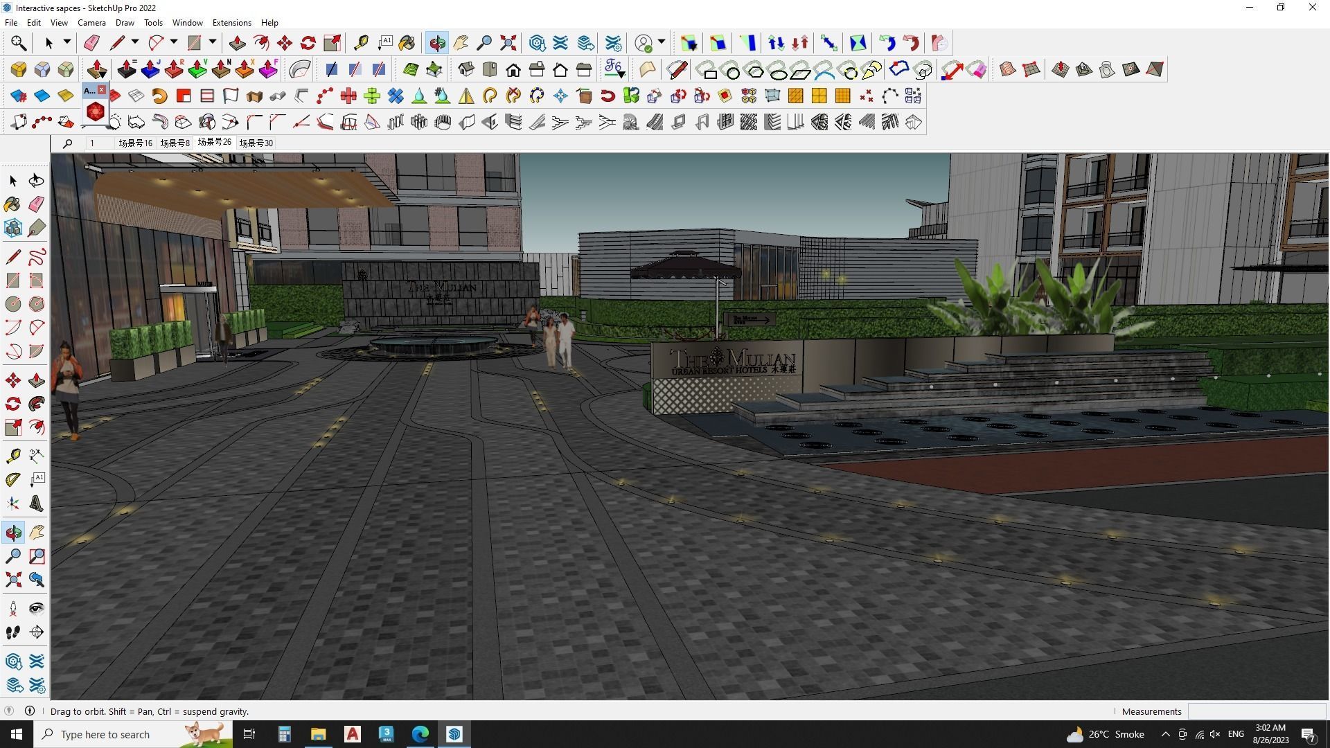 Sketchup education building 3d model 3D model_4