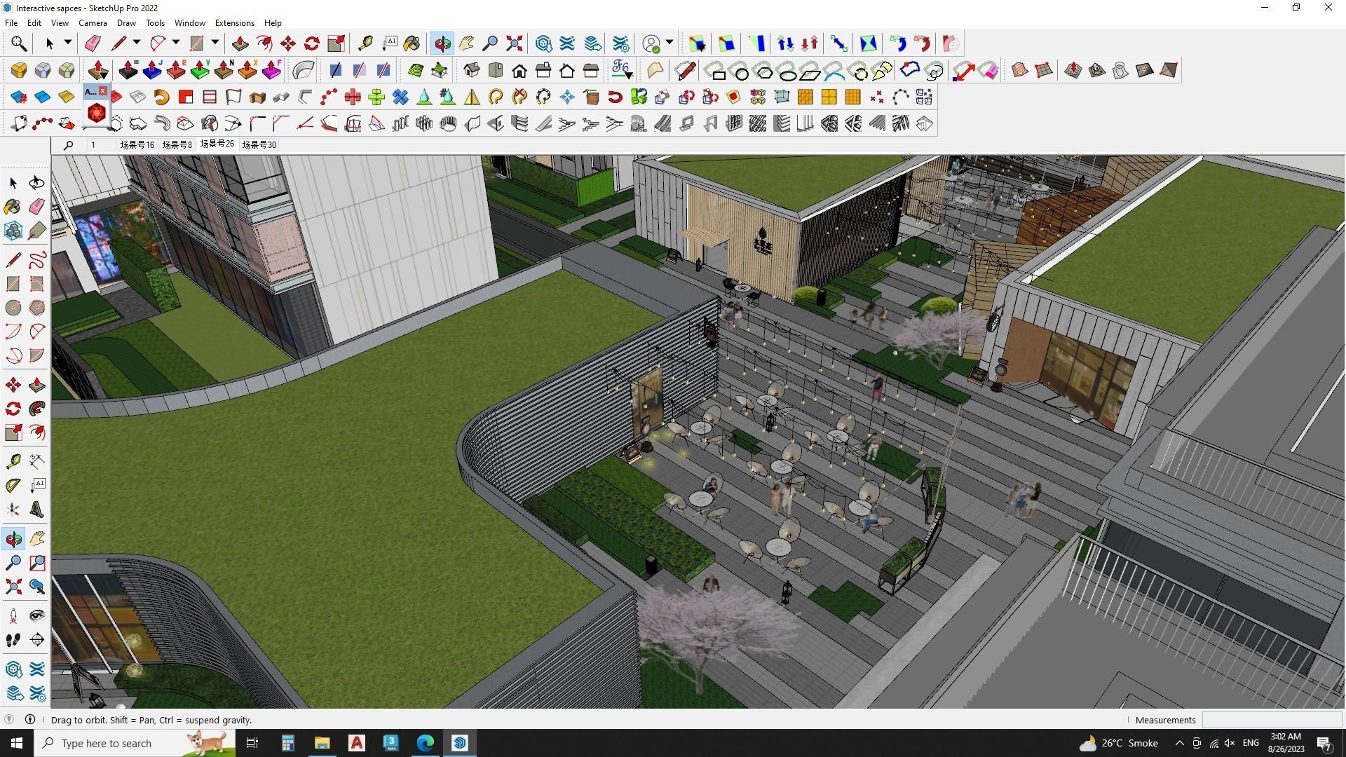 Sketchup education building 3d model 3D model_6