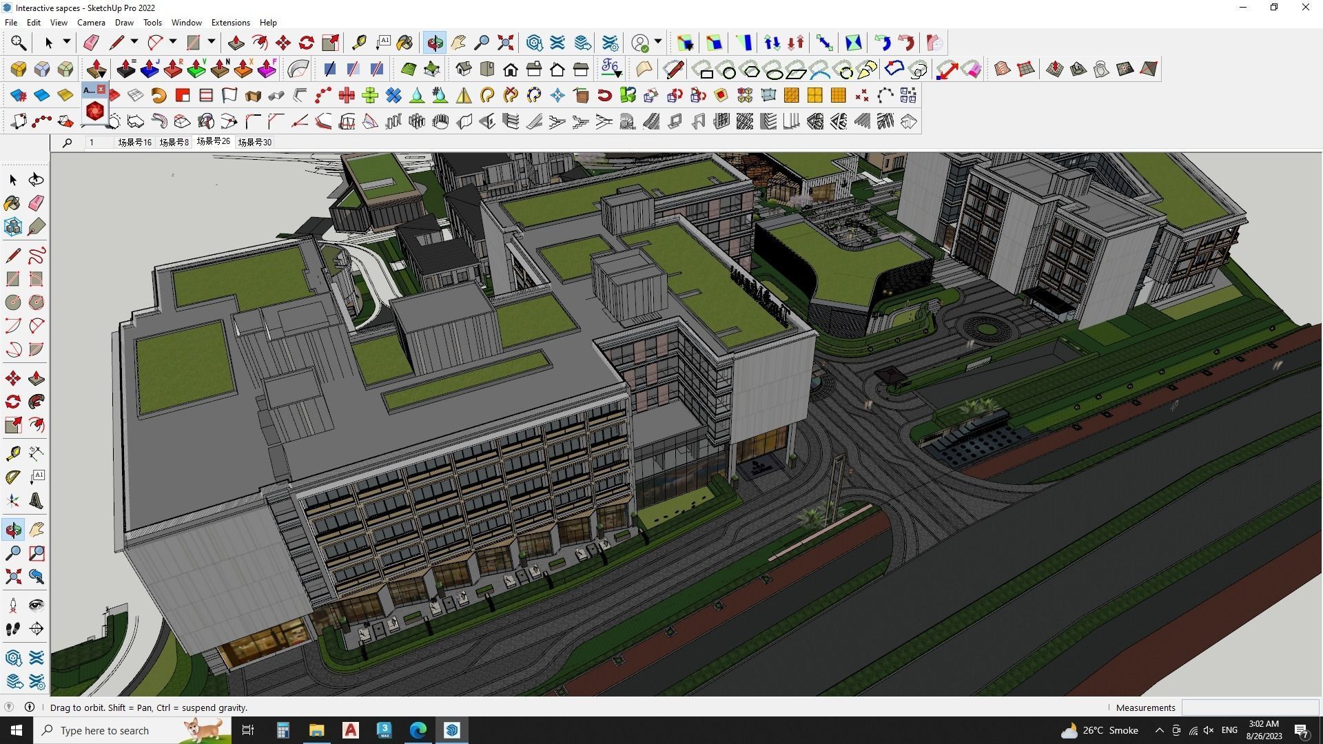 Sketchup education building 3d model 3D model_2