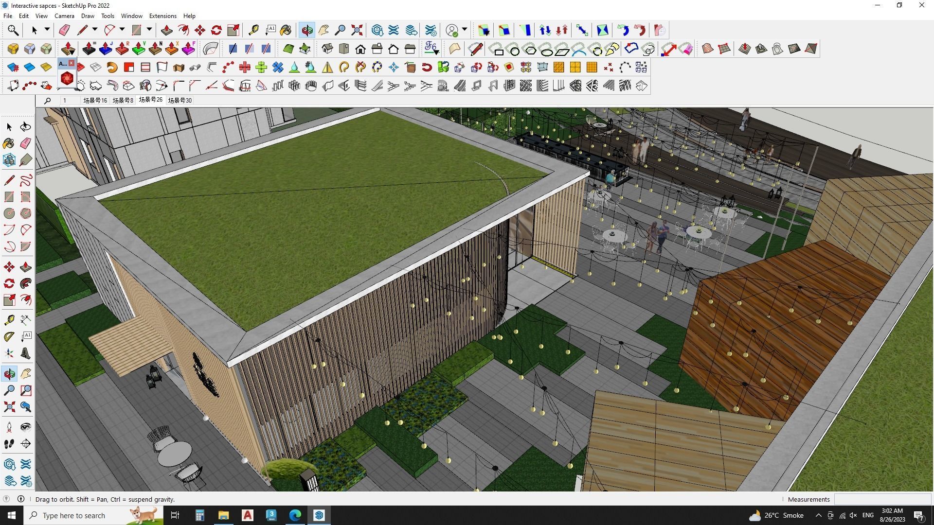 Sketchup education building 3d model 3D model_7