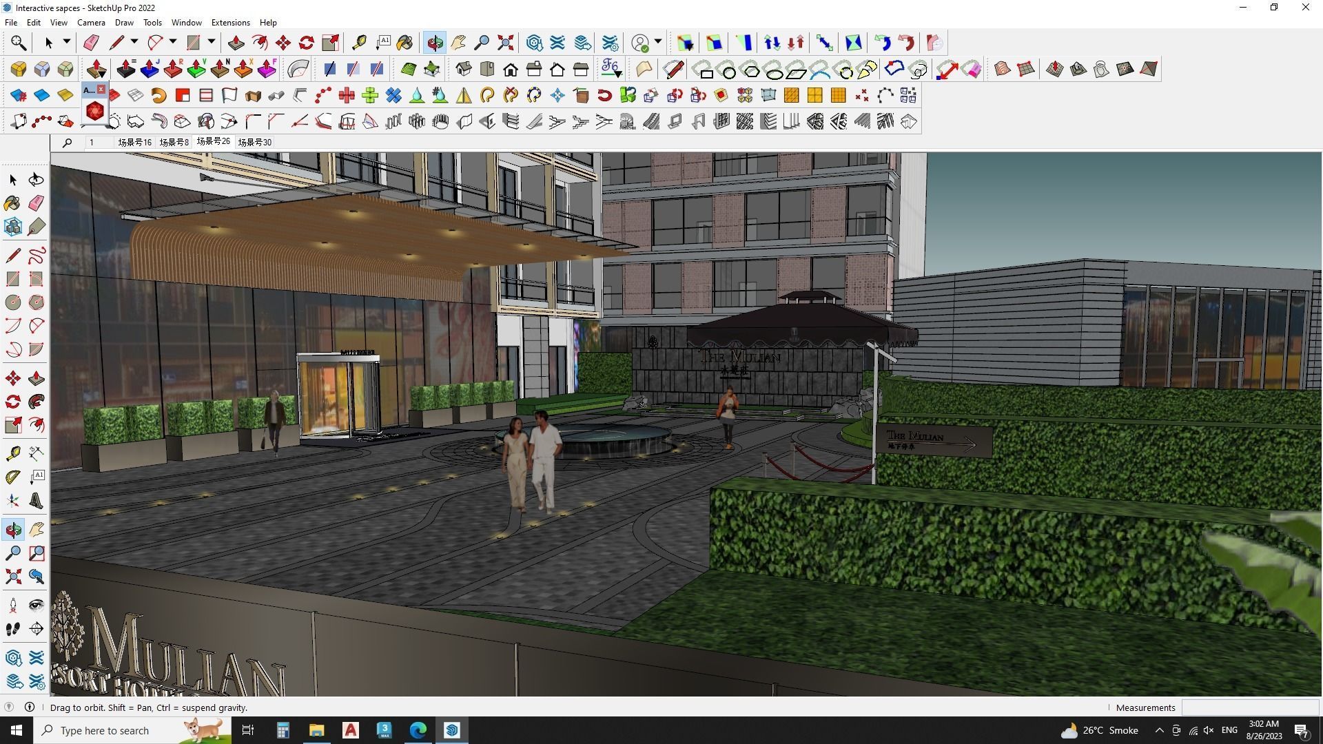 Sketchup education building 3d model 3D model_5