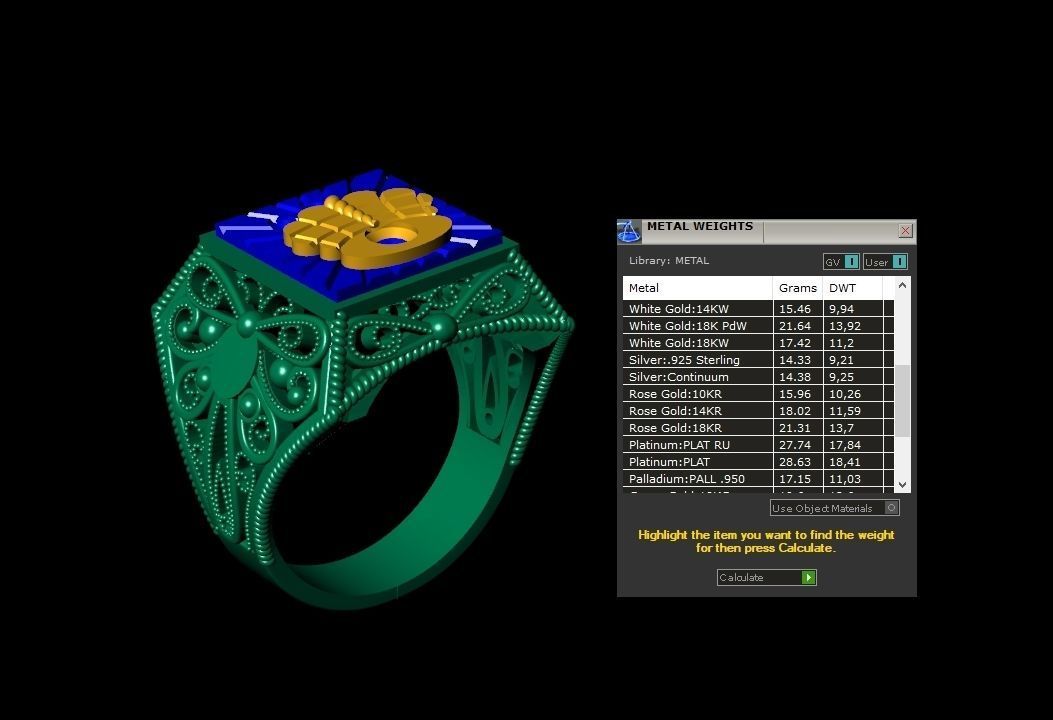 mens signet ring with a crown and patterns on the sides  901 3D print model_6