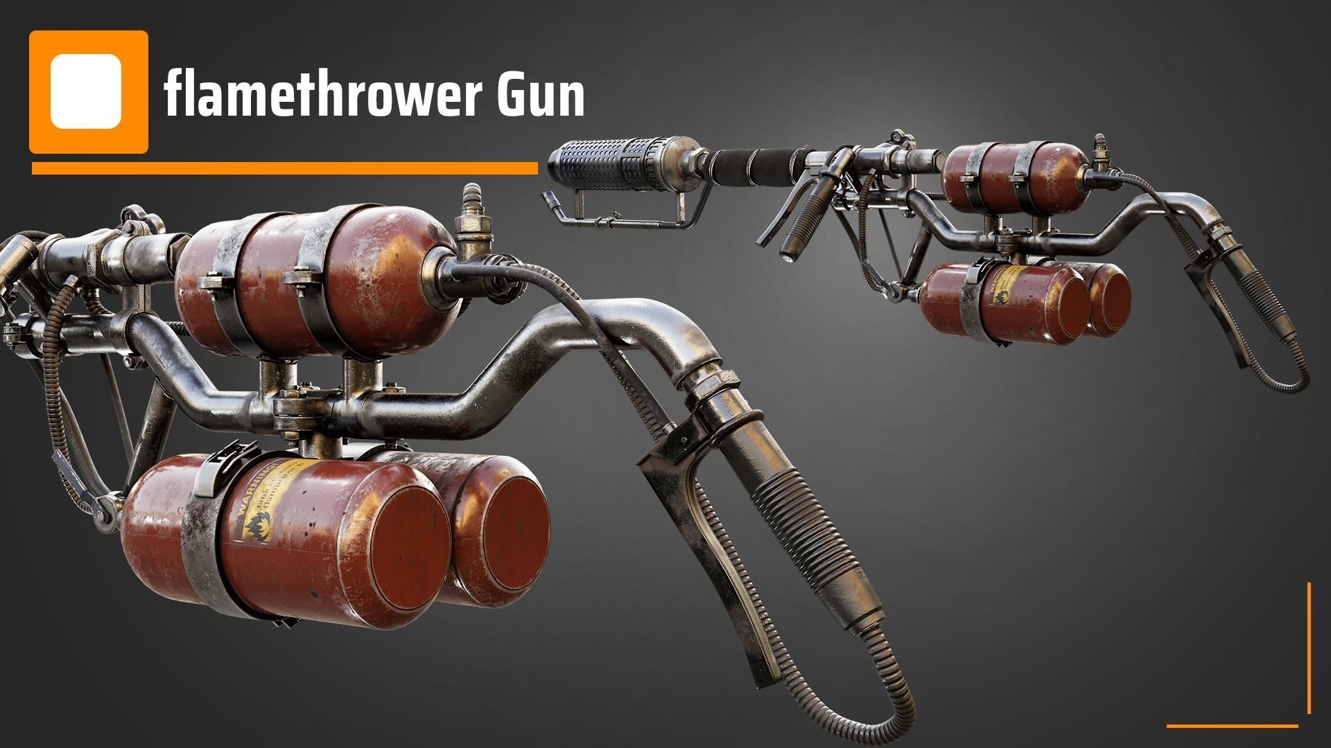 Flamethrower gun 3D model_6