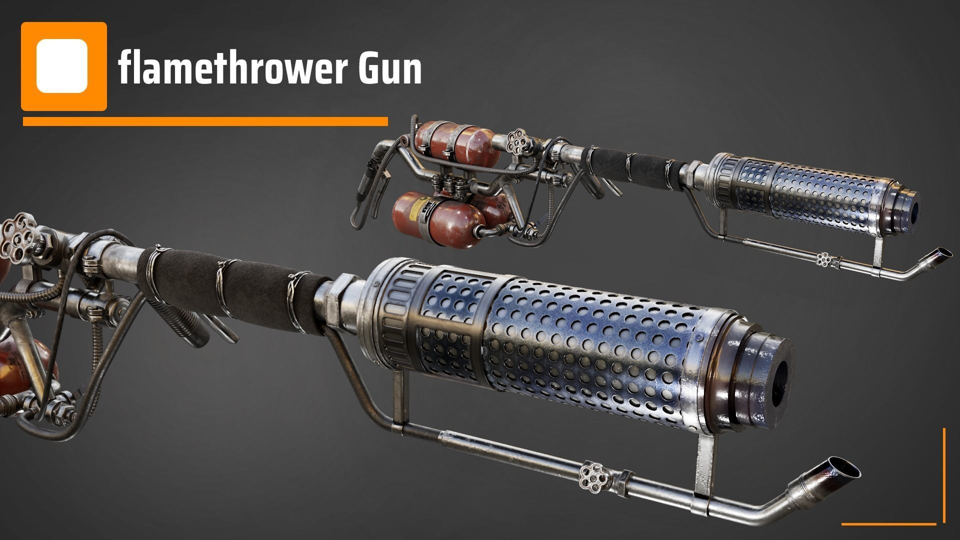 Flamethrower gun 3D model_7