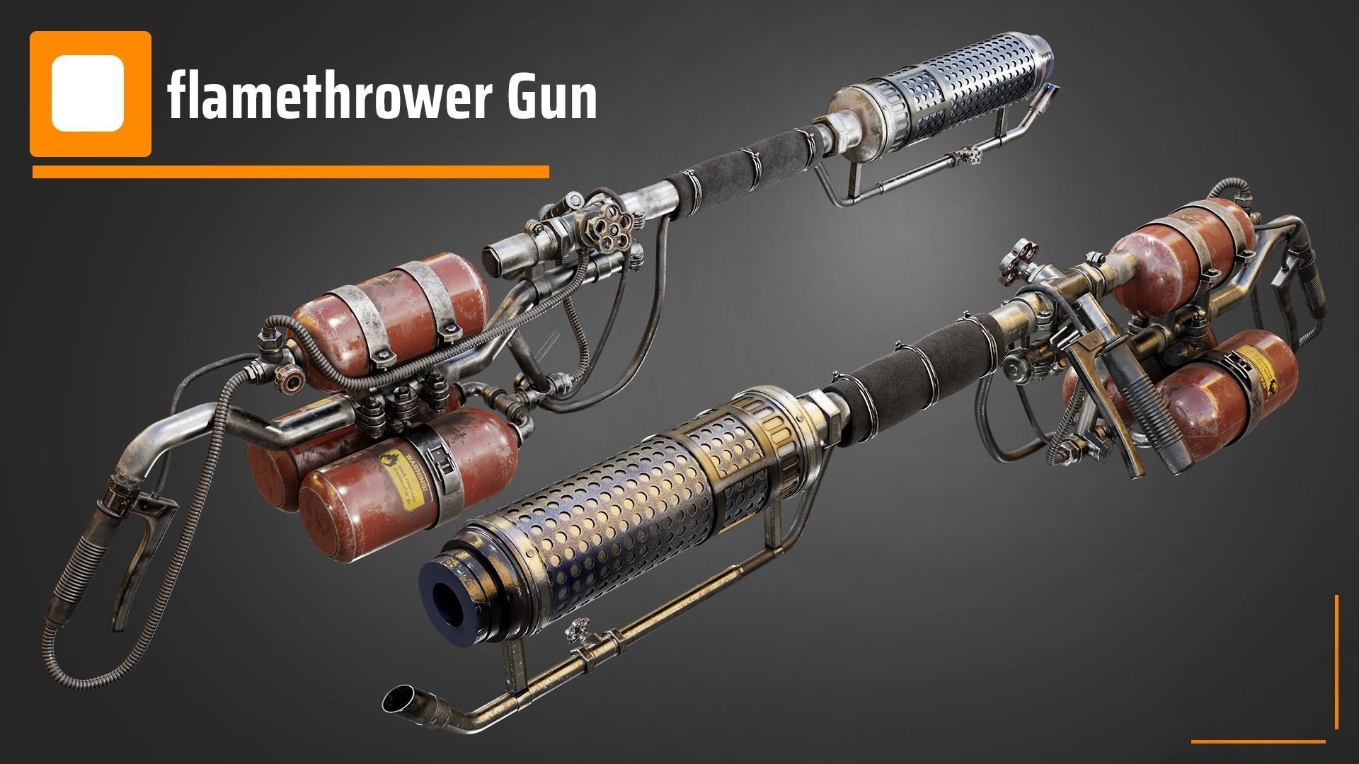 Flamethrower gun 3D model_4