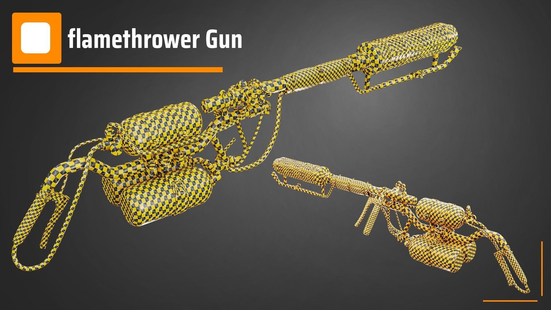 Flamethrower gun 3D model_1