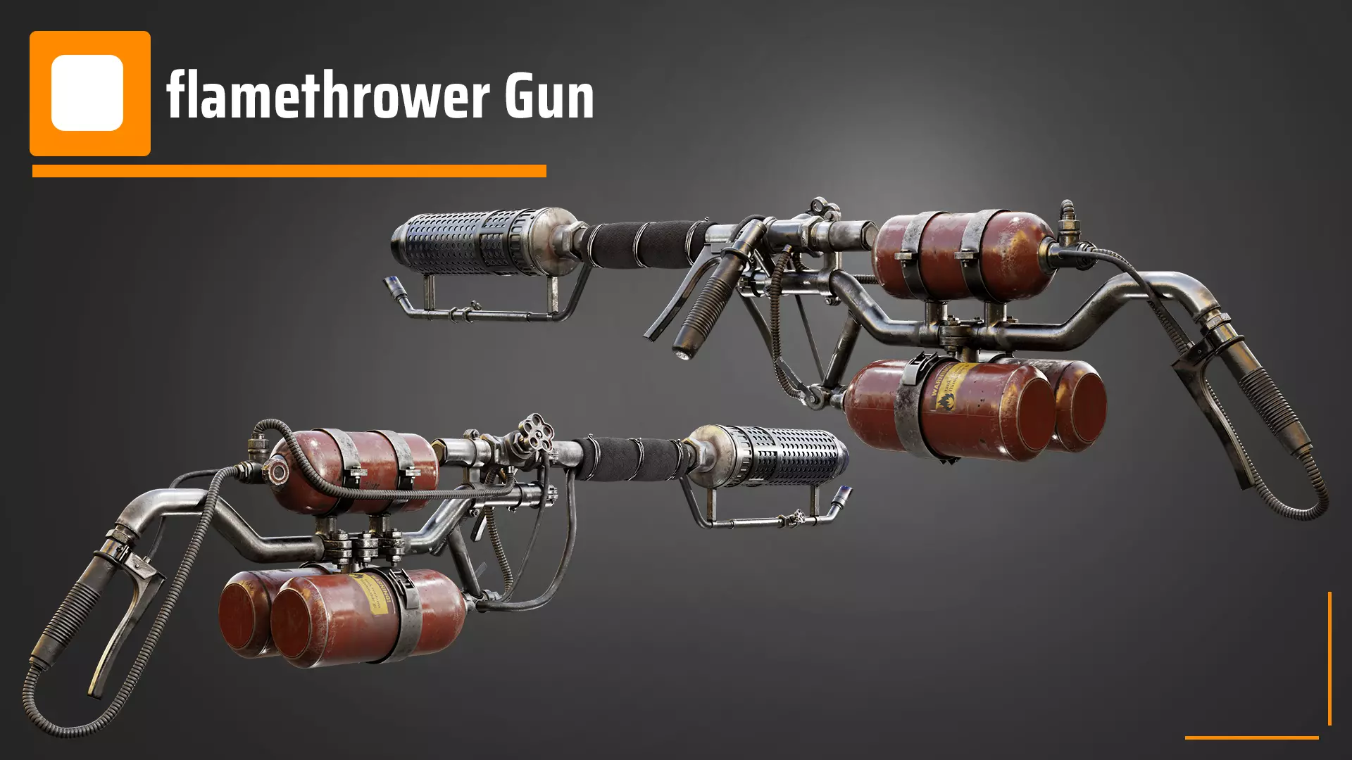 Flamethrower gun 3D model_0