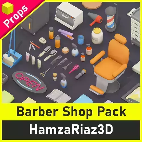 Barber Shop Props Pack