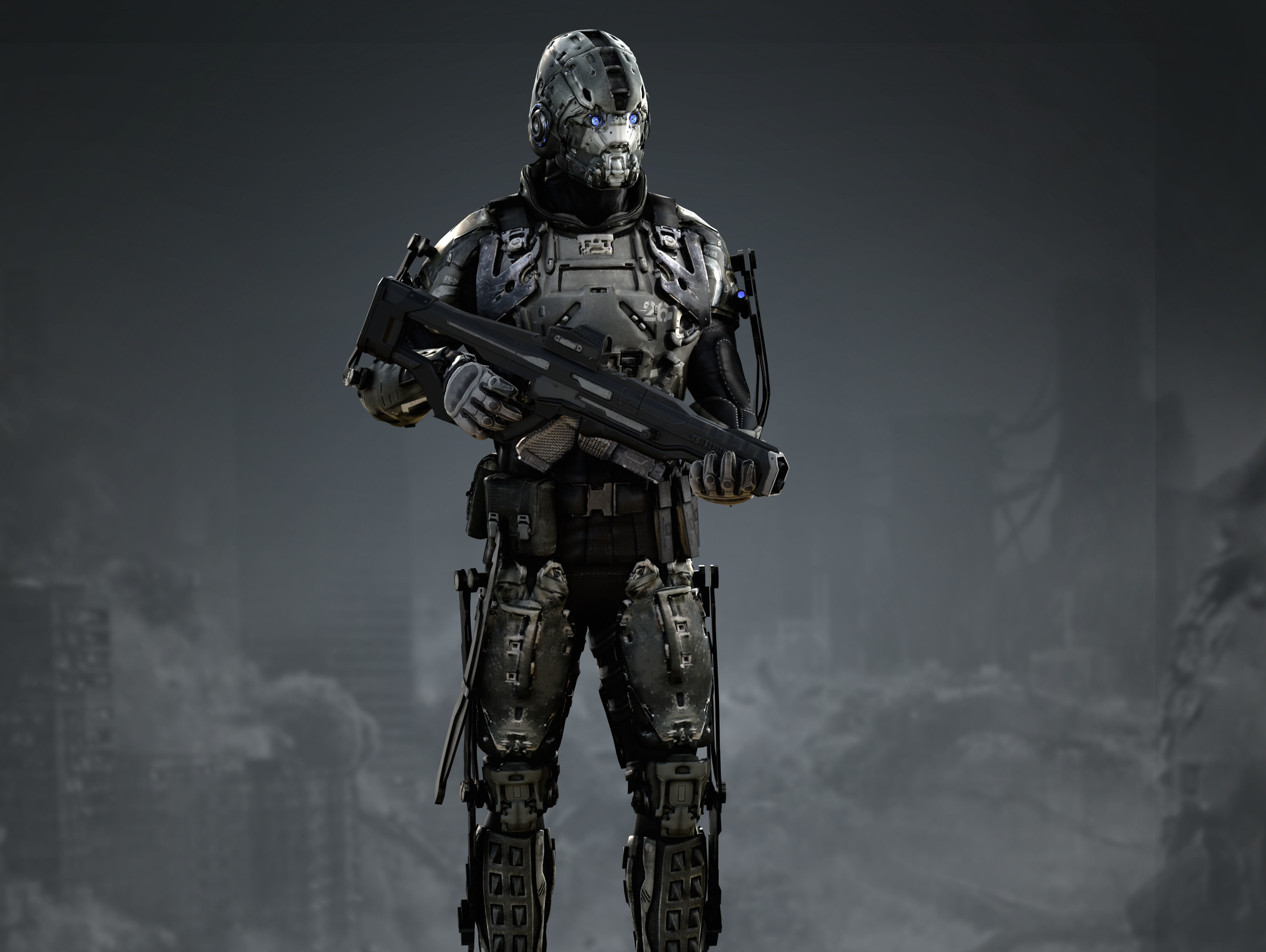 Elite Soldier from Warriors of Future  Low-poly 3D model_6