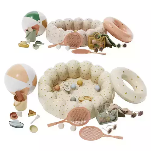 children decor set 13 3D model