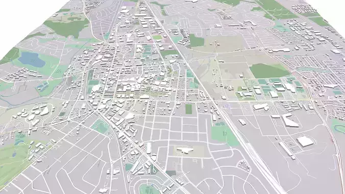 Cityscape Newark USA 3D model