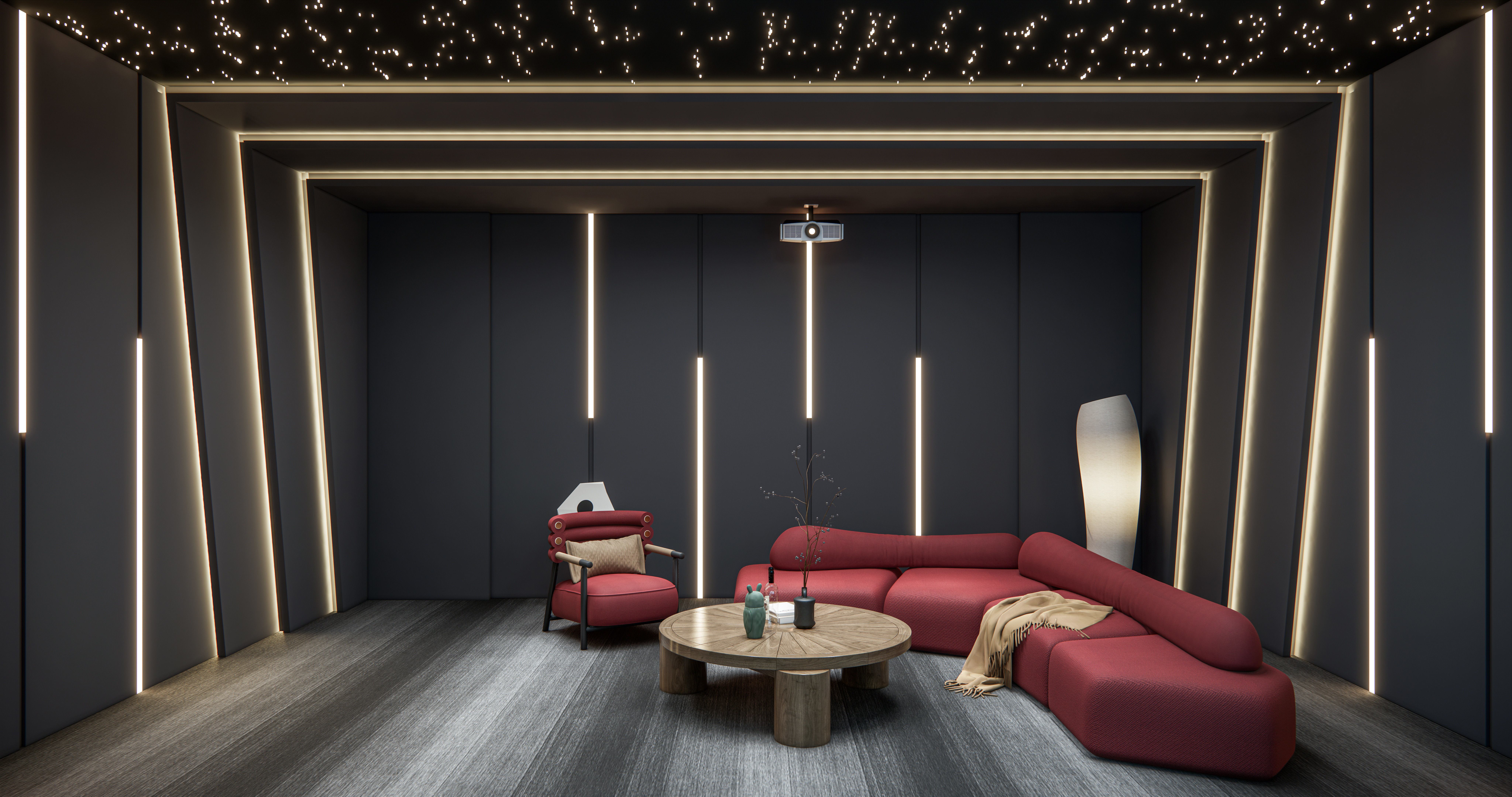 Home entertainment audio video visual room  Home cinema 3D model_7