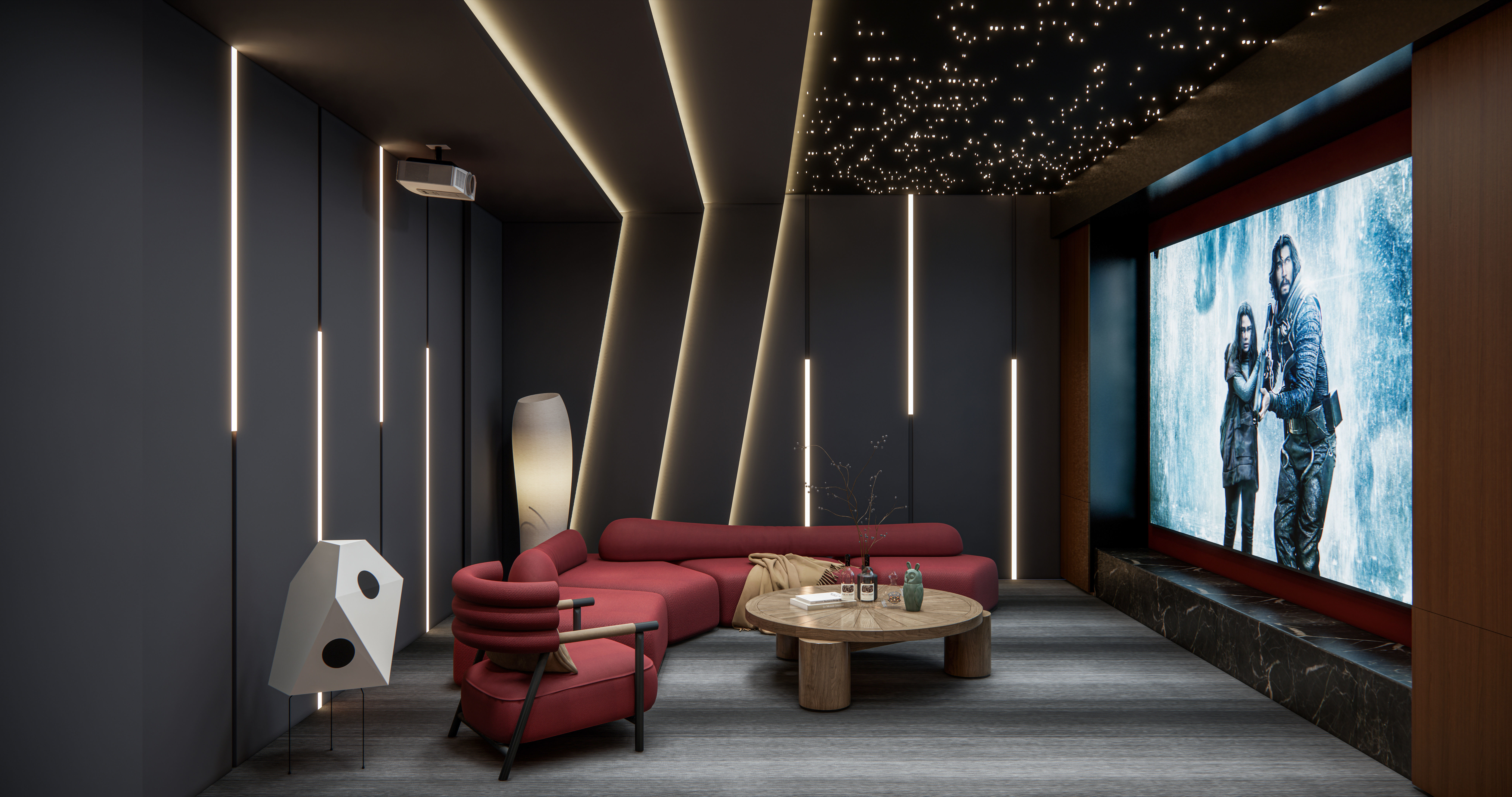 Home entertainment audio video visual room  Home cinema 3D model_10