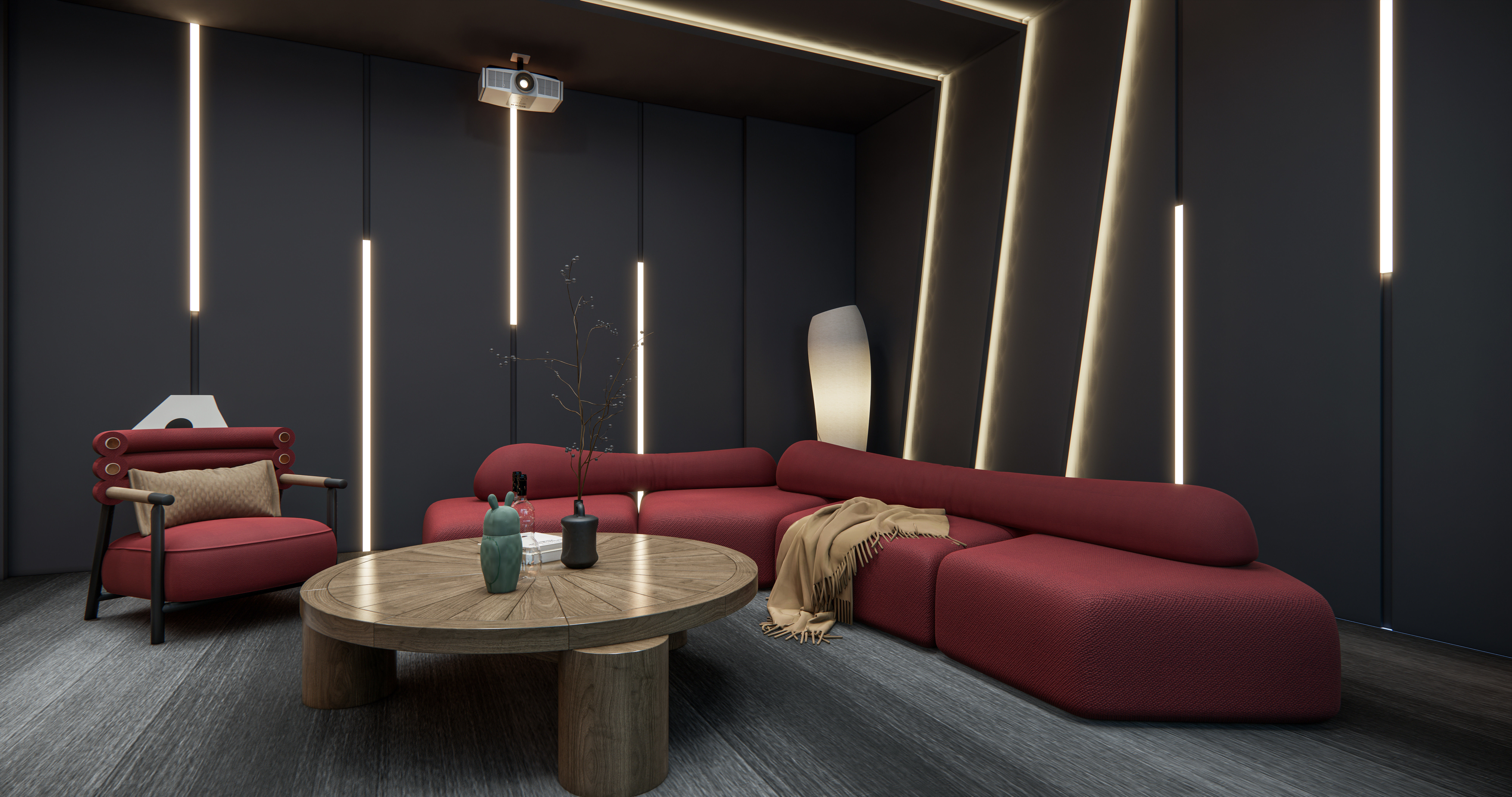 Home entertainment audio video visual room  Home cinema 3D model_17