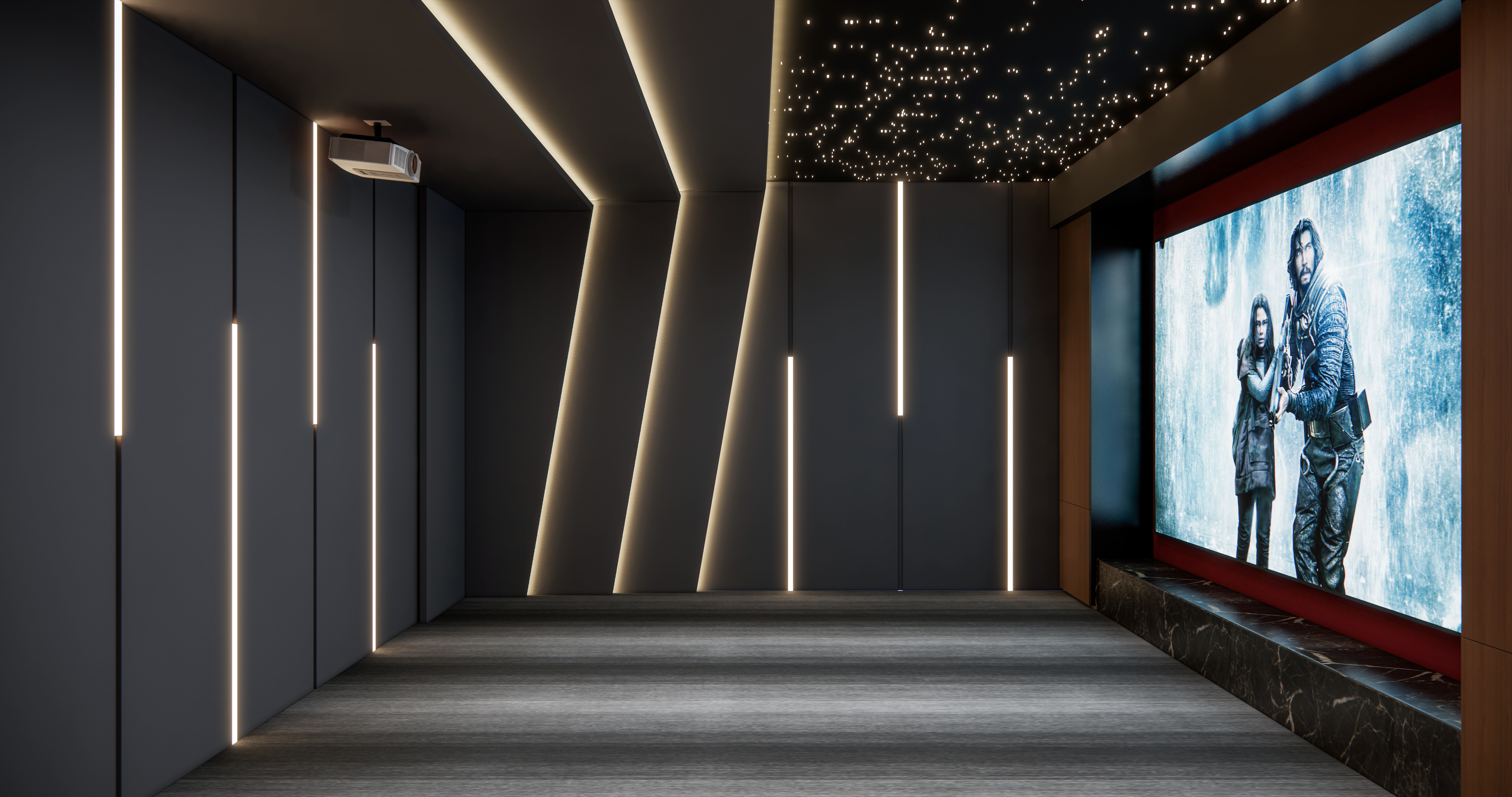 Home entertainment audio video visual room  Home cinema 3D model_8