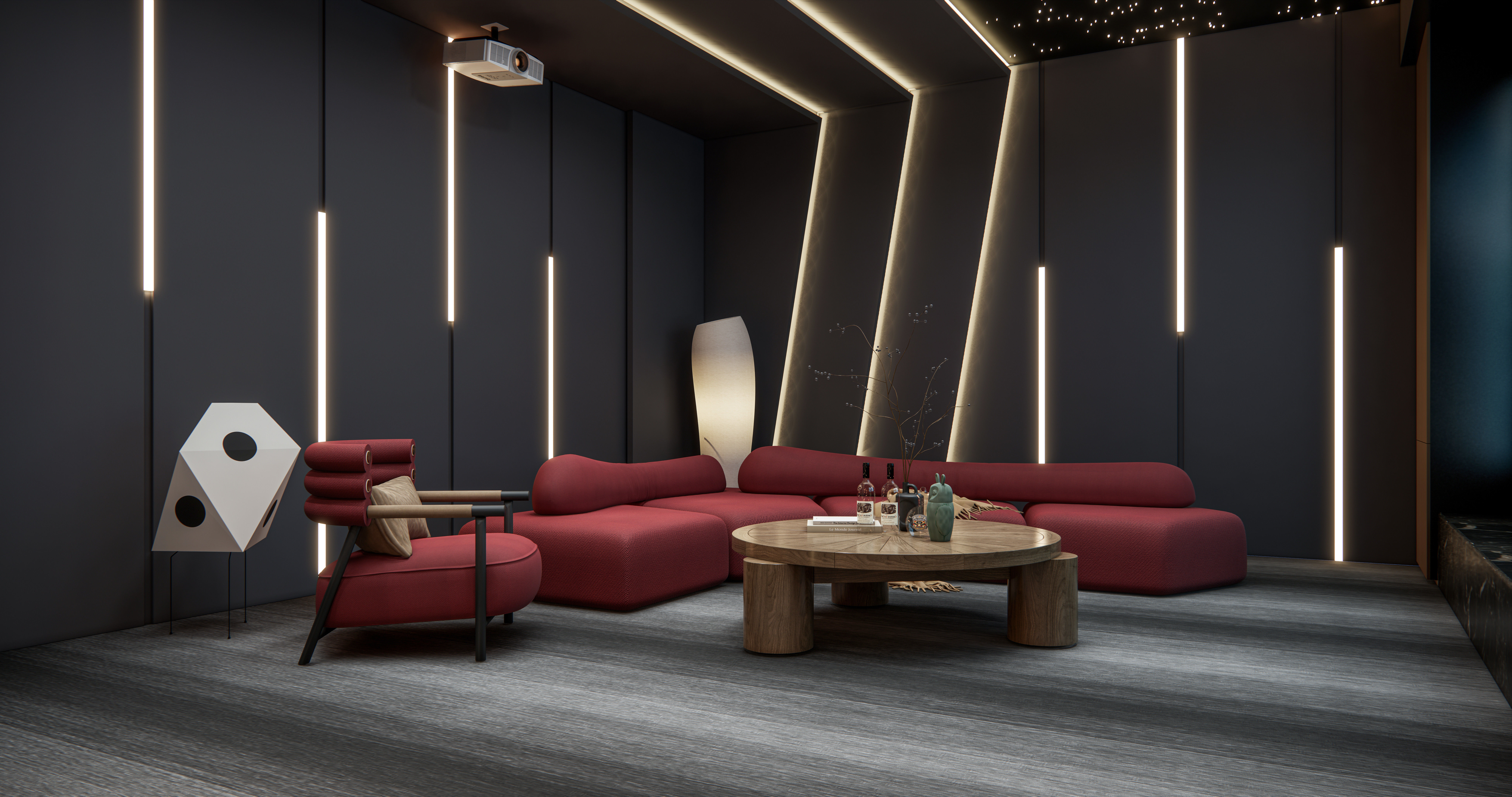 Home entertainment audio video visual room  Home cinema 3D model_11