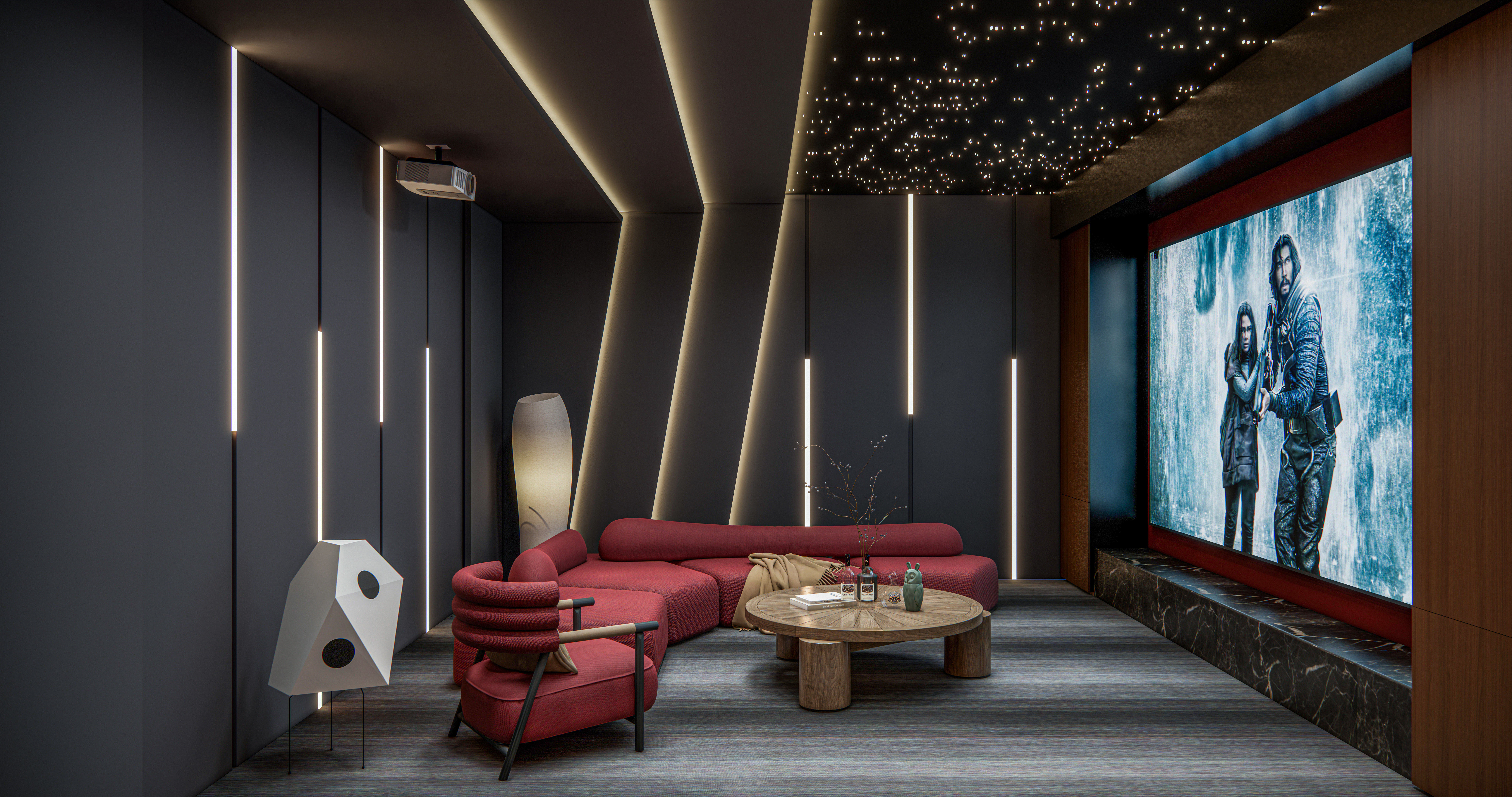 Home entertainment audio video visual room  Home cinema 3D model_14