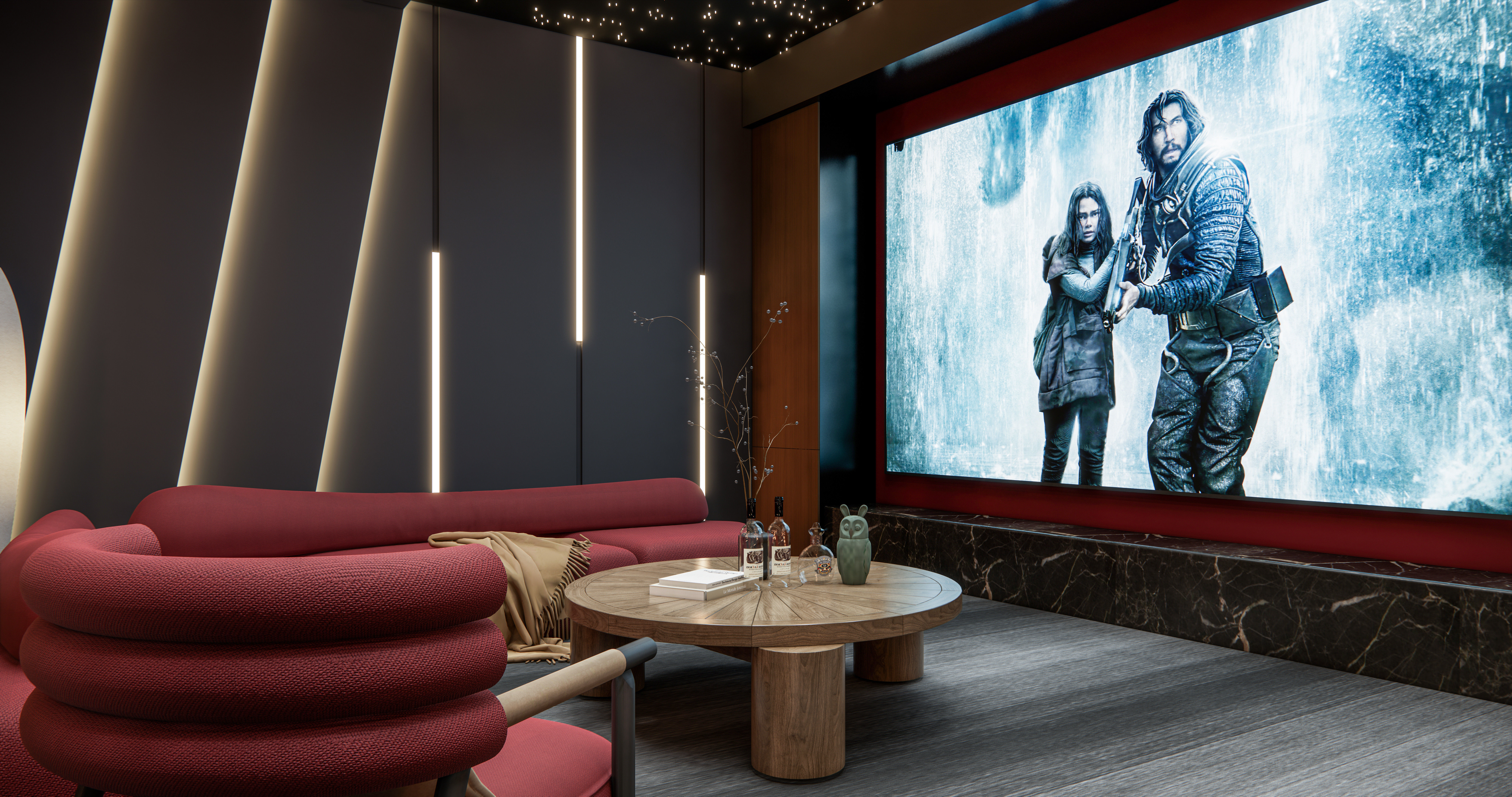 Home entertainment audio video visual room  Home cinema 3D model_12