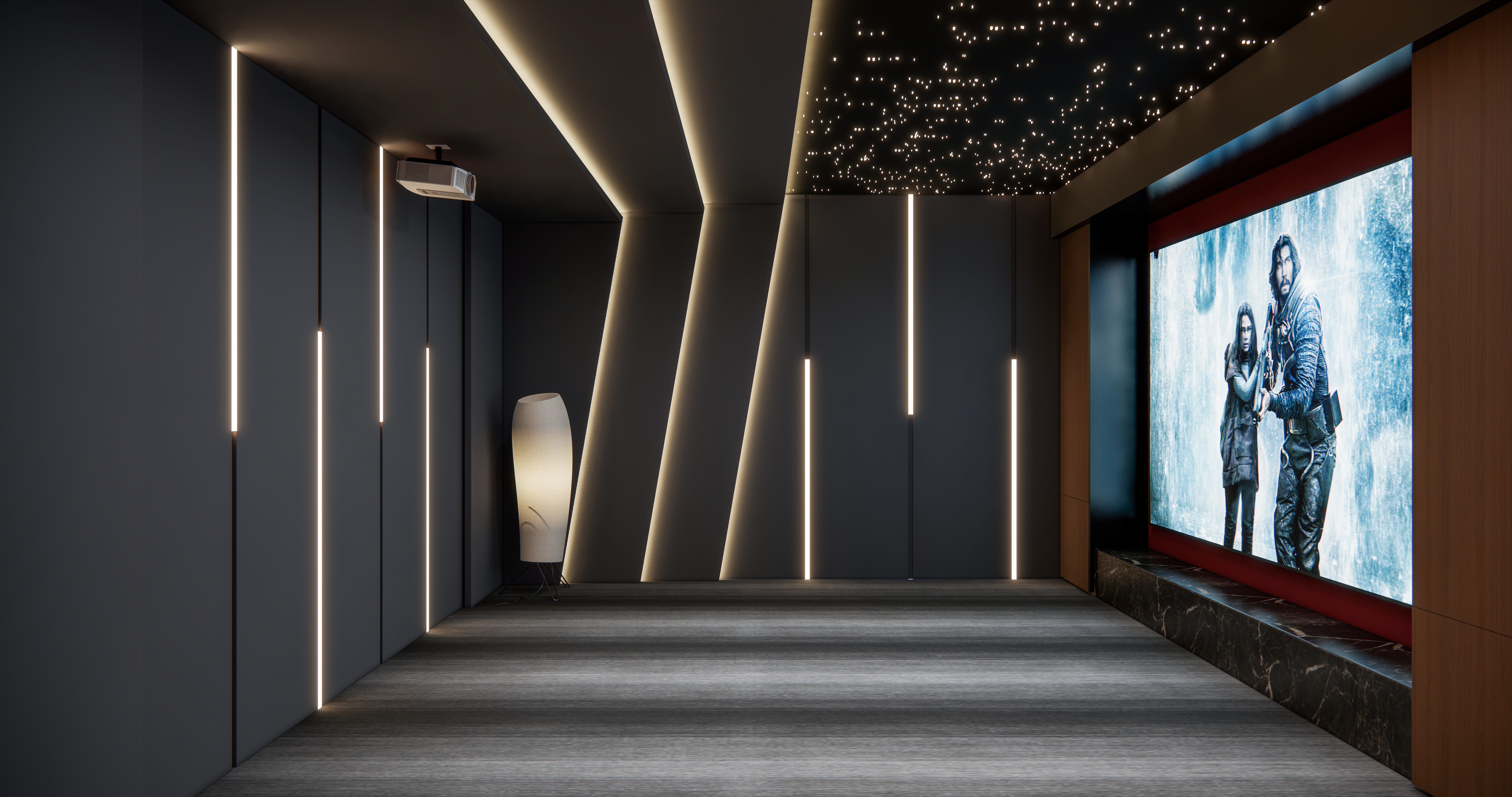 Home entertainment audio video visual room  Home cinema 3D model_18