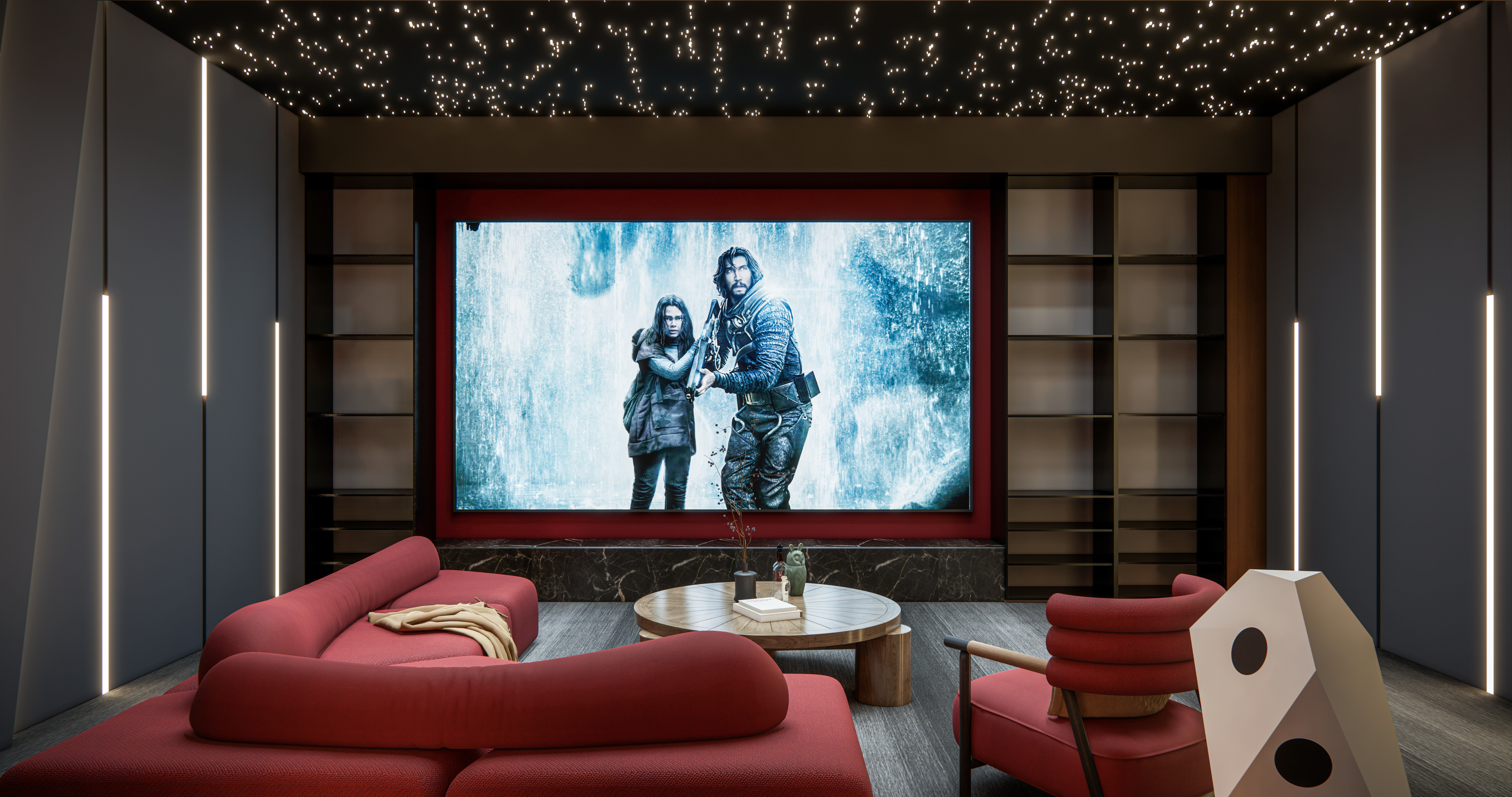 Home entertainment audio video visual room  Home cinema 3D model_4