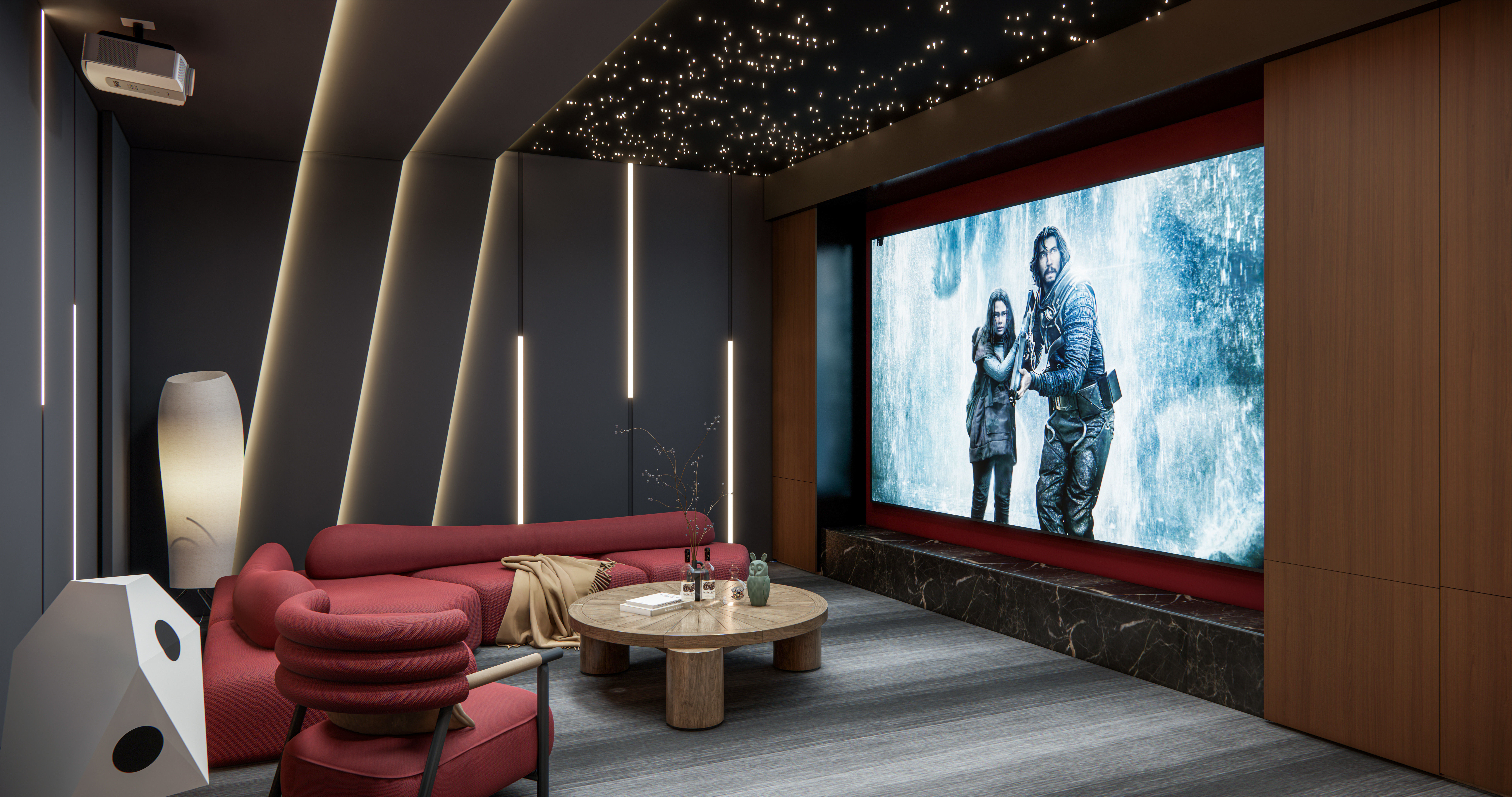 Home entertainment audio video visual room  Home cinema 3D model_13