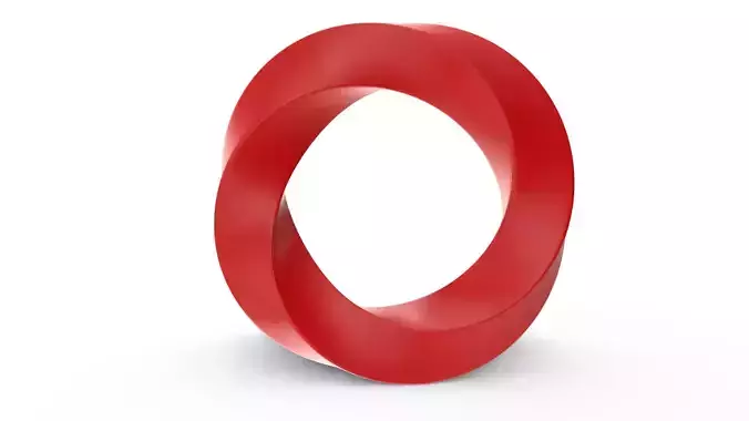 Red Geometric Shape Low-poly 3D model