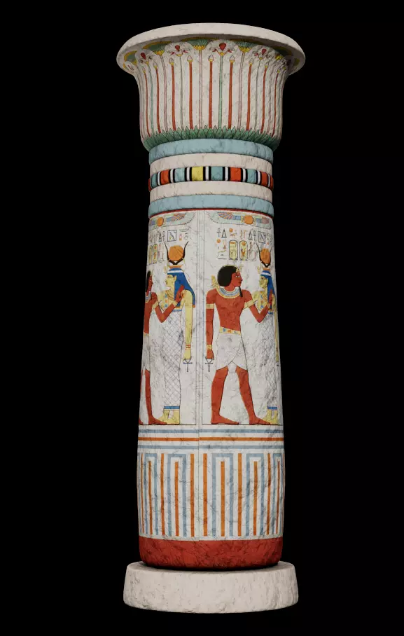 Ancient Egyptian Column Free 3D model