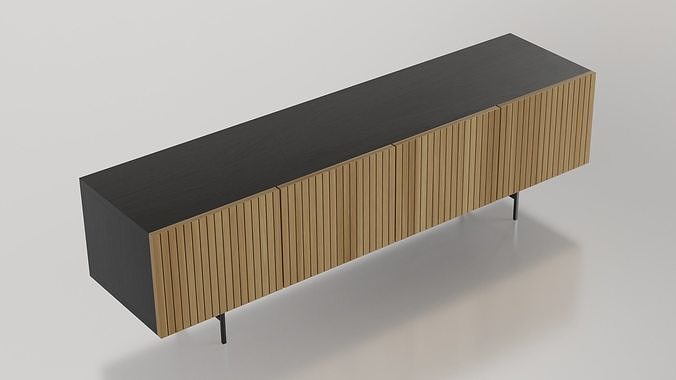 Tv Stand - Tv Bench - Media Unit 3D model 6